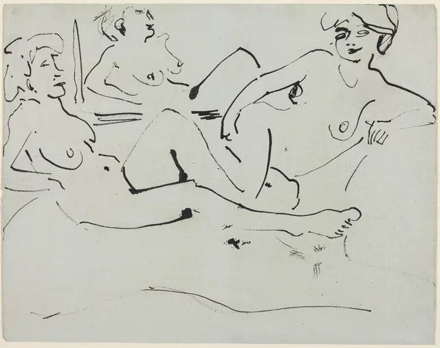 Dodo et une femme plus âgée allongées devant un miroir