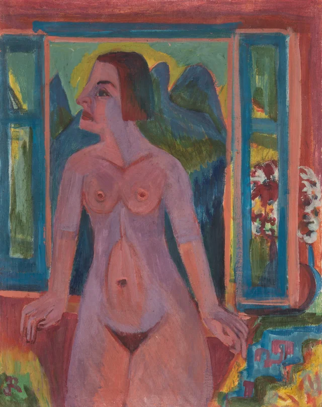 Mujer desnuda en la ventana