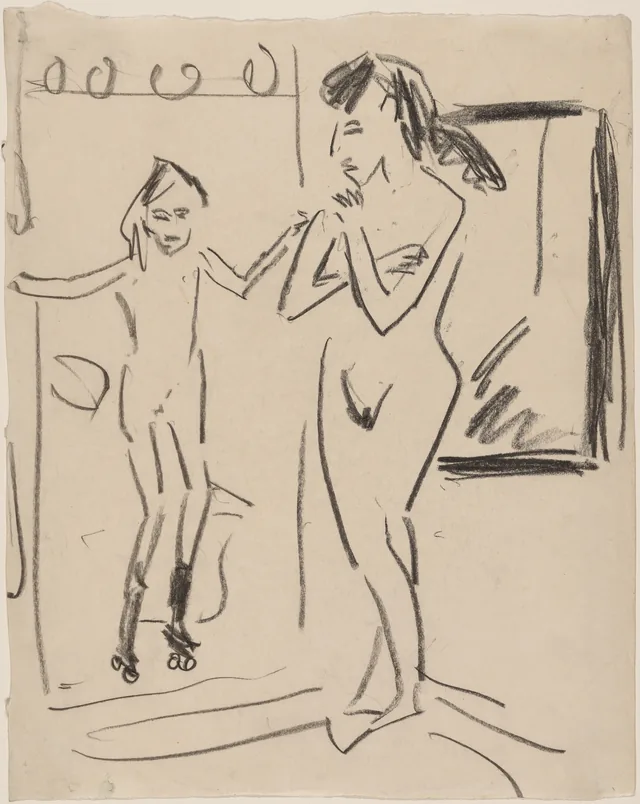 Fränzi et Marcella dans l'atelier