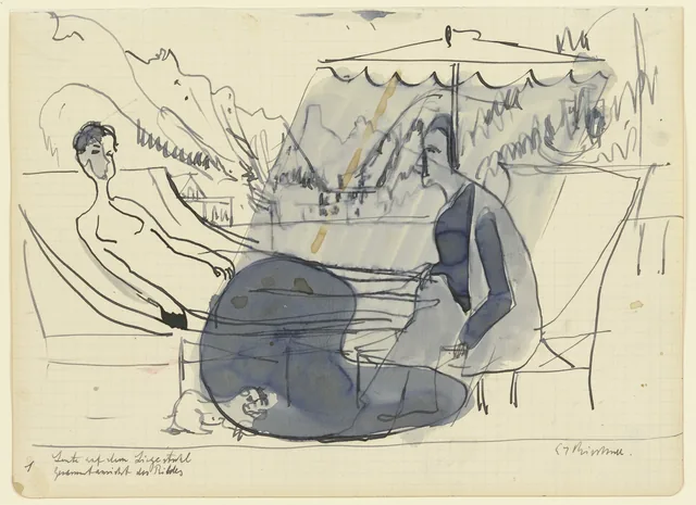 People on the Deck Chair, Ernst Ludwig Kirchner
