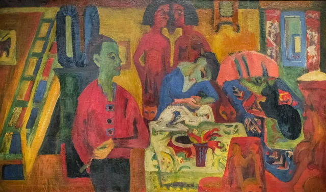 Interior con pintor, Ernst Ludwig Kirchner