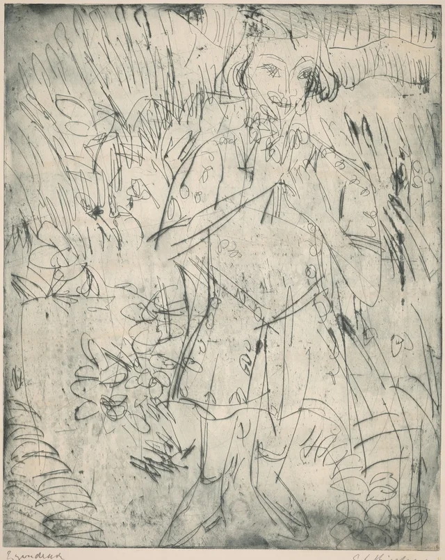 Girl with Flowers