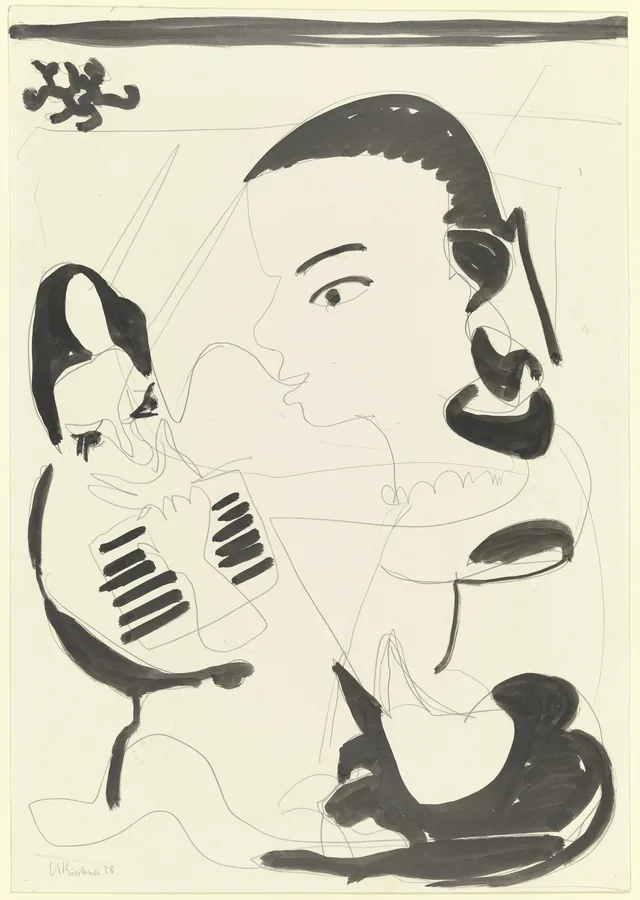 Reader and Young Girl ("Disturbance"), Ernst Ludwig Kirchner
