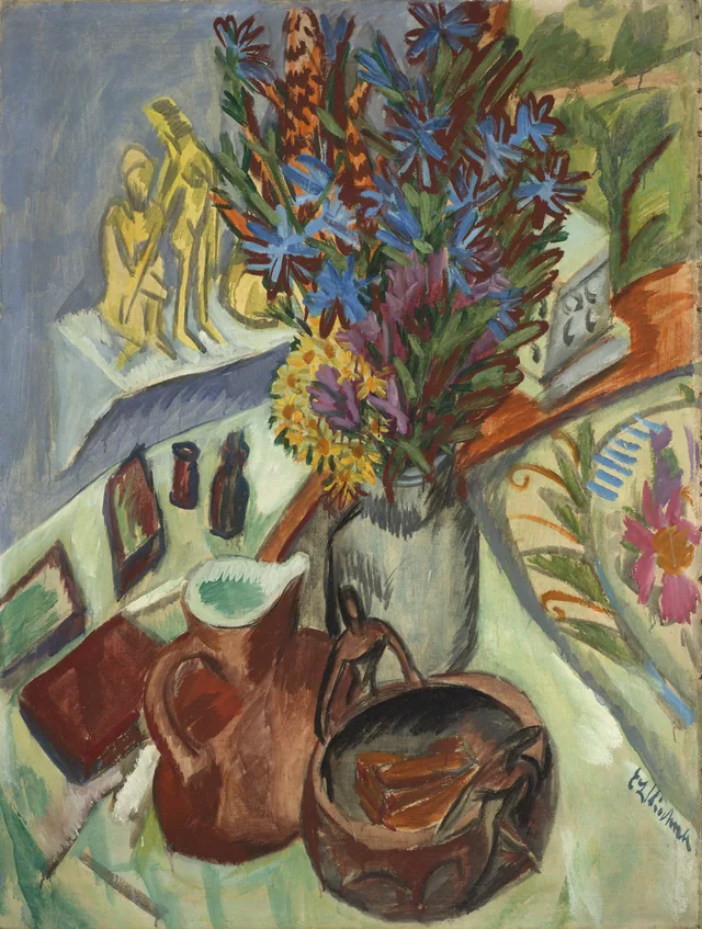 Nature morte à la cruche et à la coupe africaine