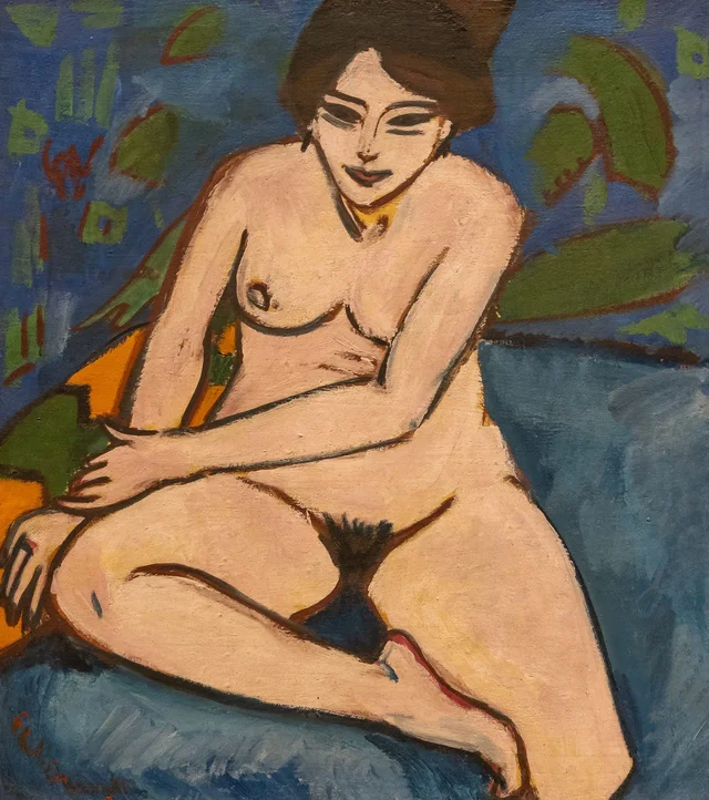 Nude on Blue Ground
