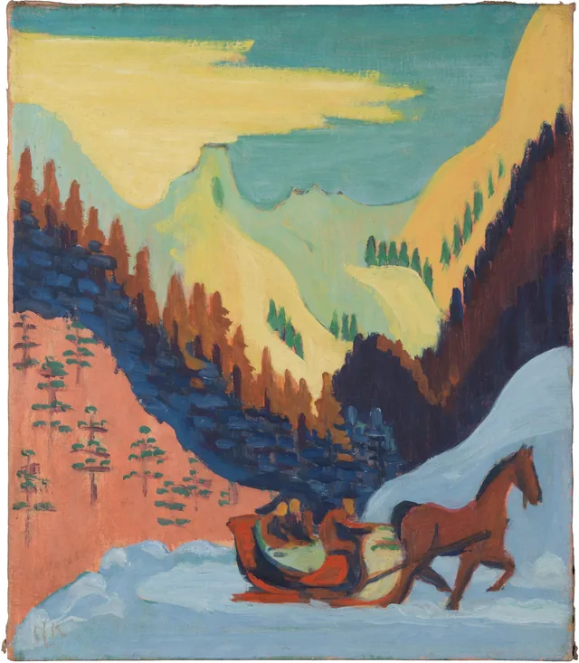 Sleigh Ride in the Snow, Ernst Ludwig Kirchner