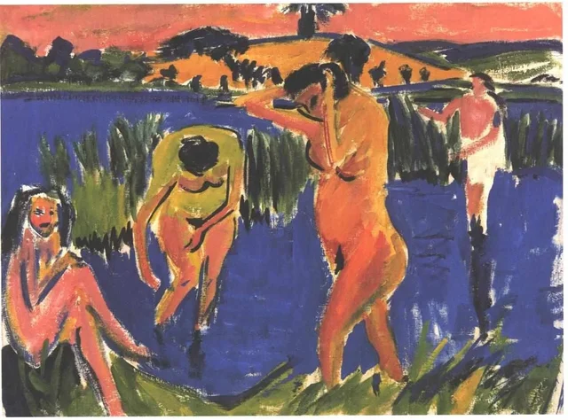 Cuatro bañistas, Ernst Ludwig Kirchner
