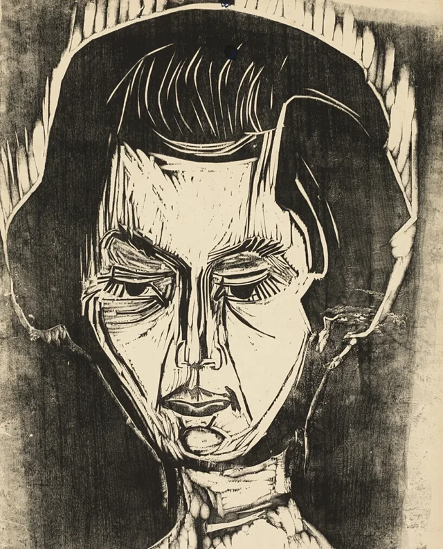 Cabeza de Nina Hard (recto); sin título (verso)