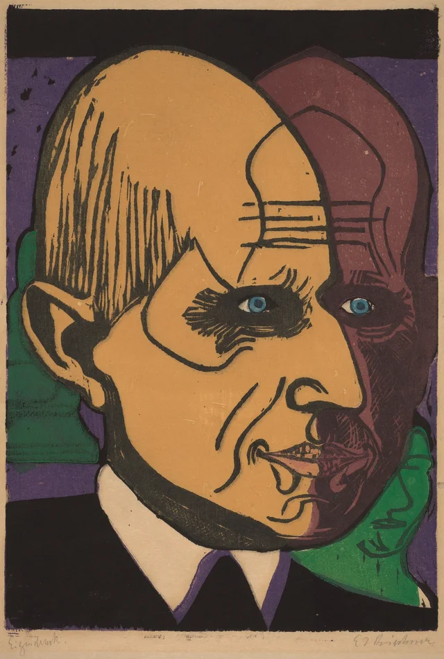 Head of Dr. Bauer, Ernst Ludwig Kirchner