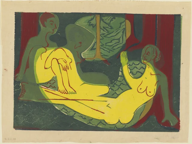Three Nudes in the Forest, Ernst Ludwig Kirchner