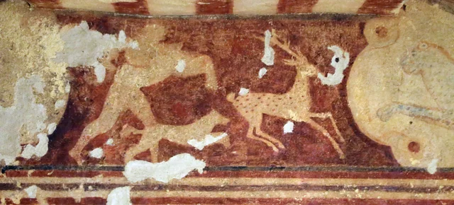 Deer hunt (pediment), Etruscans