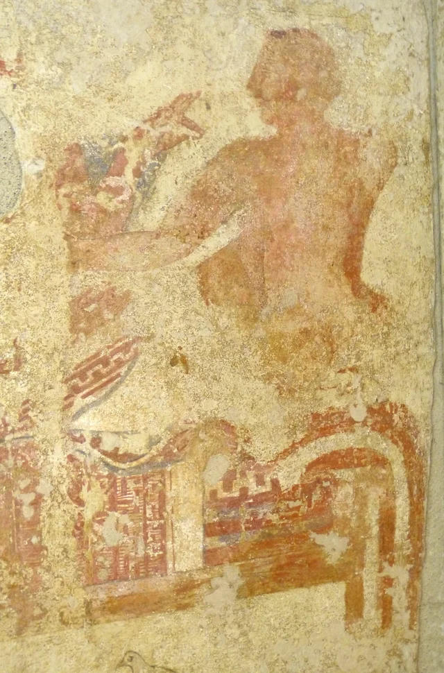 Banqueter reclining on a couch (Golini Tomb I)