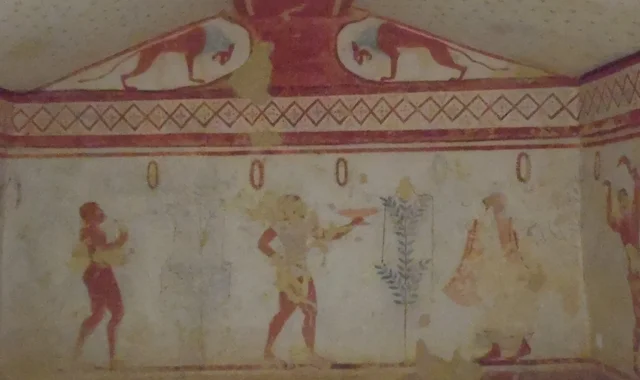 Dancers and musicians (back wall), Etruscans