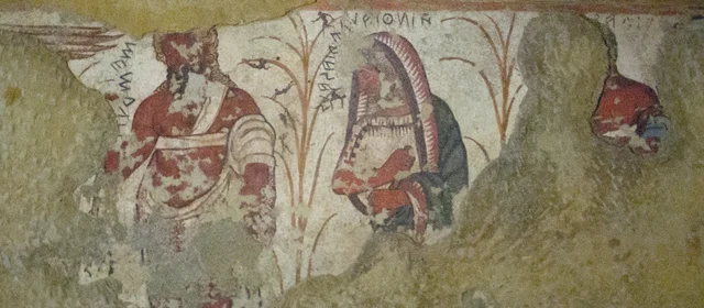 Agamemnon, Tiresias and Ajax in the underworld, Etruscans