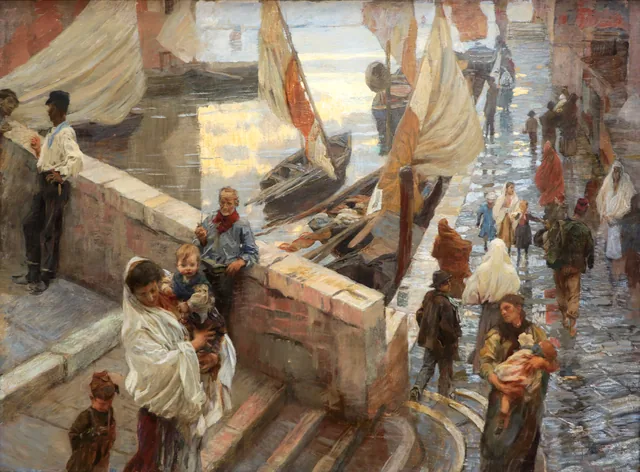 After the Rain in Chioggia, Ettore Tito