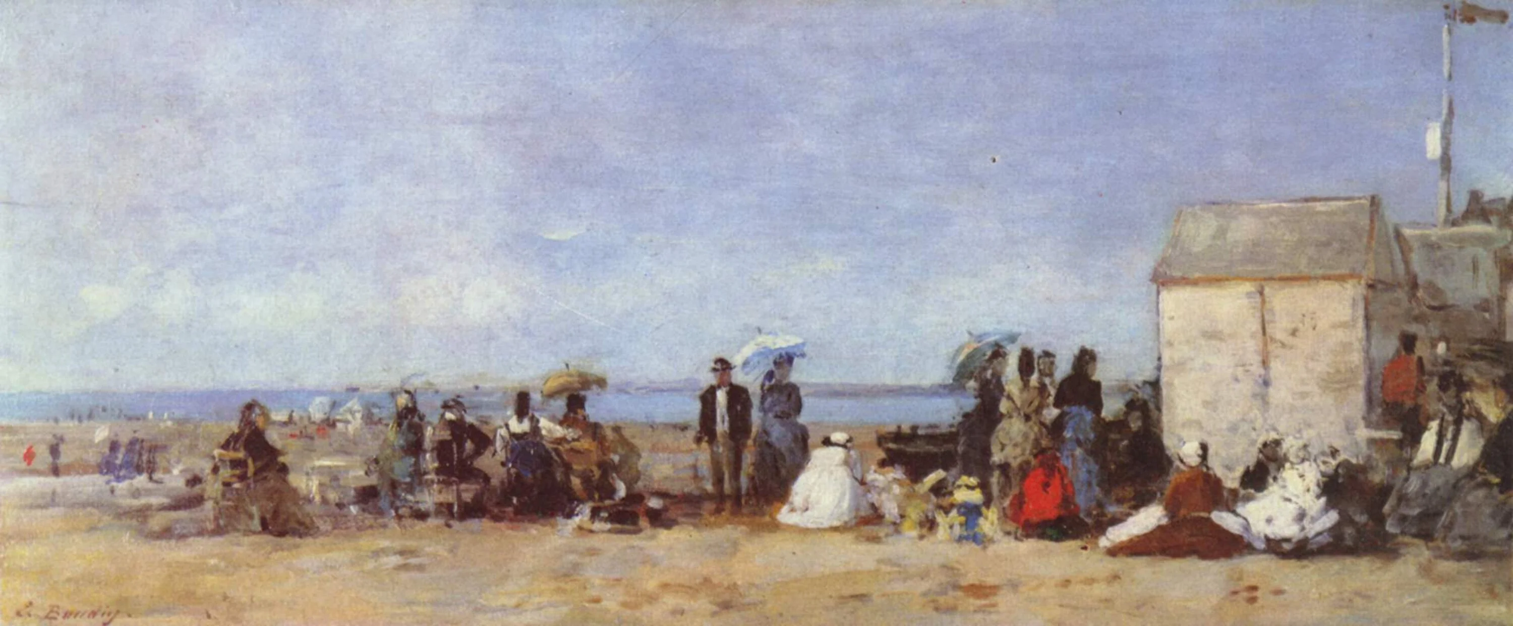 Trouville, scène de plage, Eugène Boudin