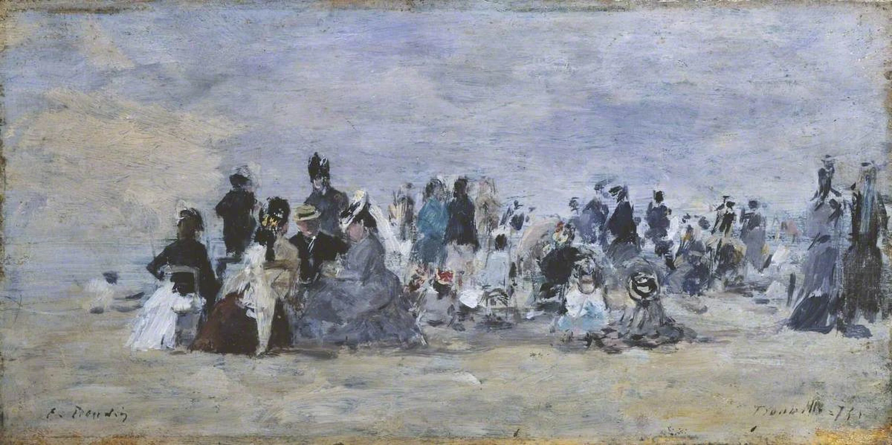 Beach at Trouville, Eugène Boudin