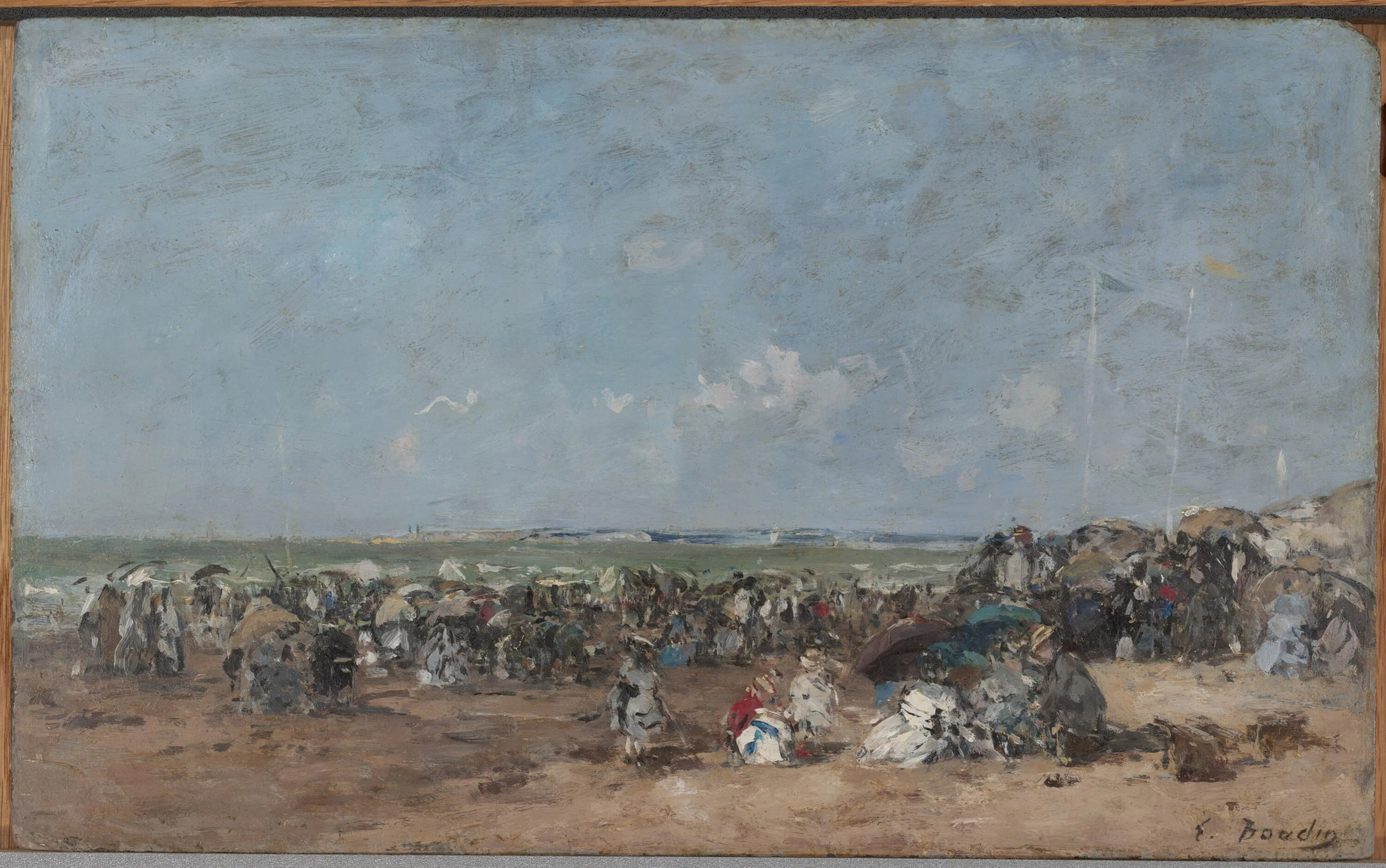 Beach Scene in Trouville, Eugène Boudin