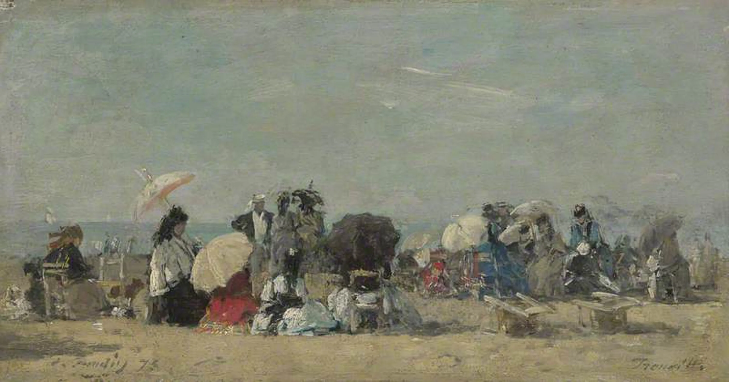 Beach Scene, Trouville, Eugène Boudin