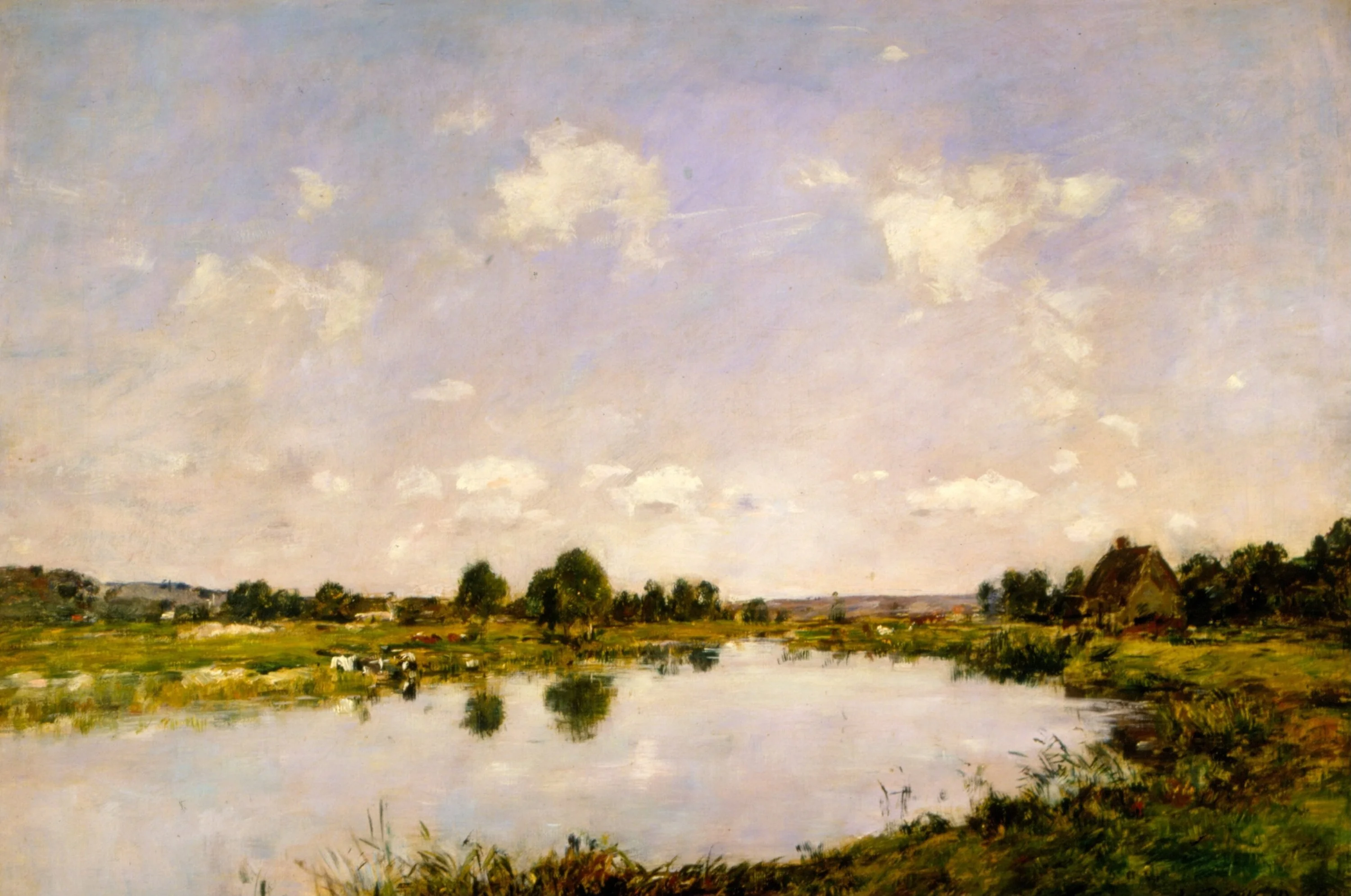 Eugène Boudin - Deauville - O rio morto, 1890, Eugène Boudin