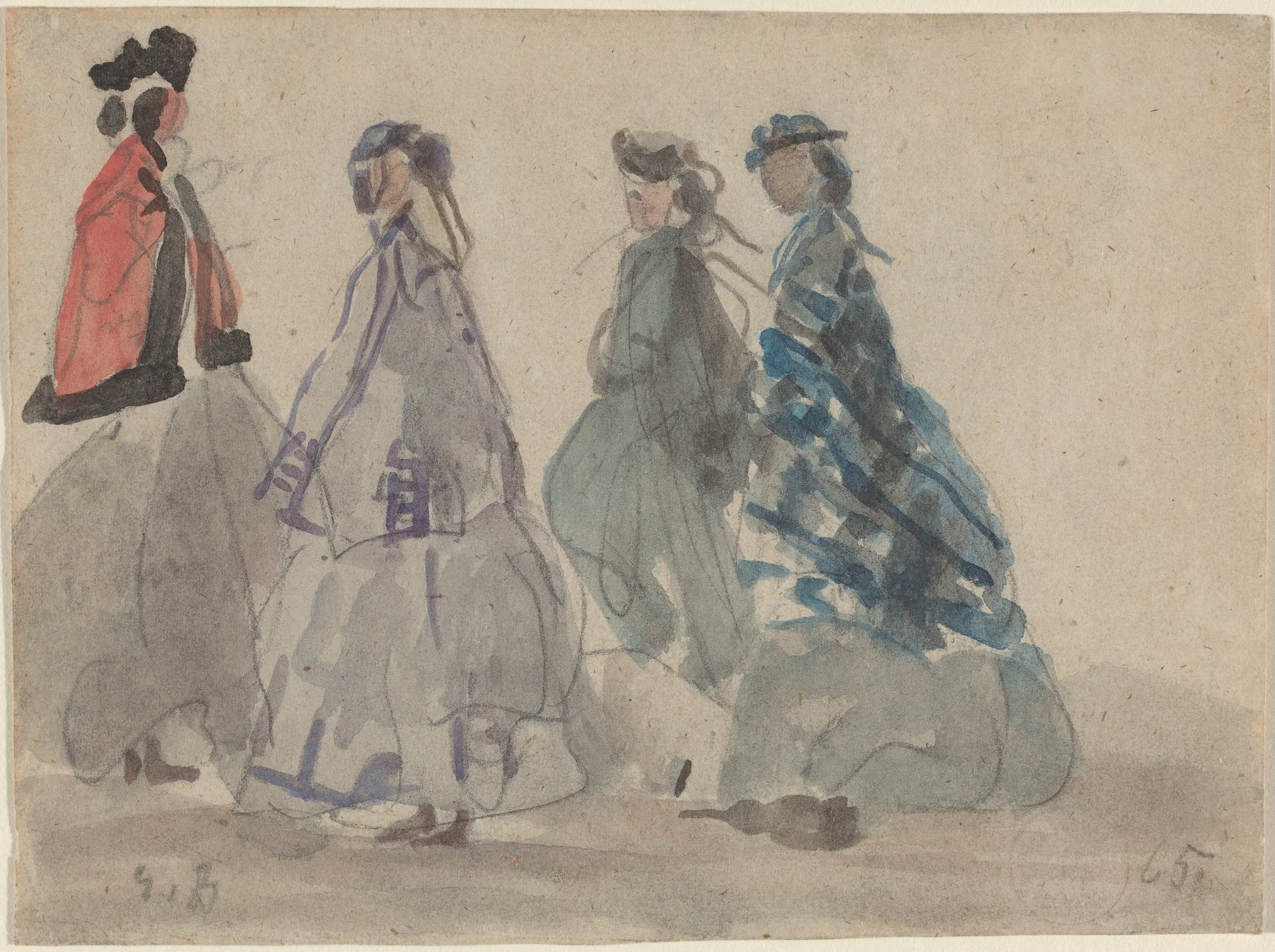 Four Women at Trouville, Eugène Boudin