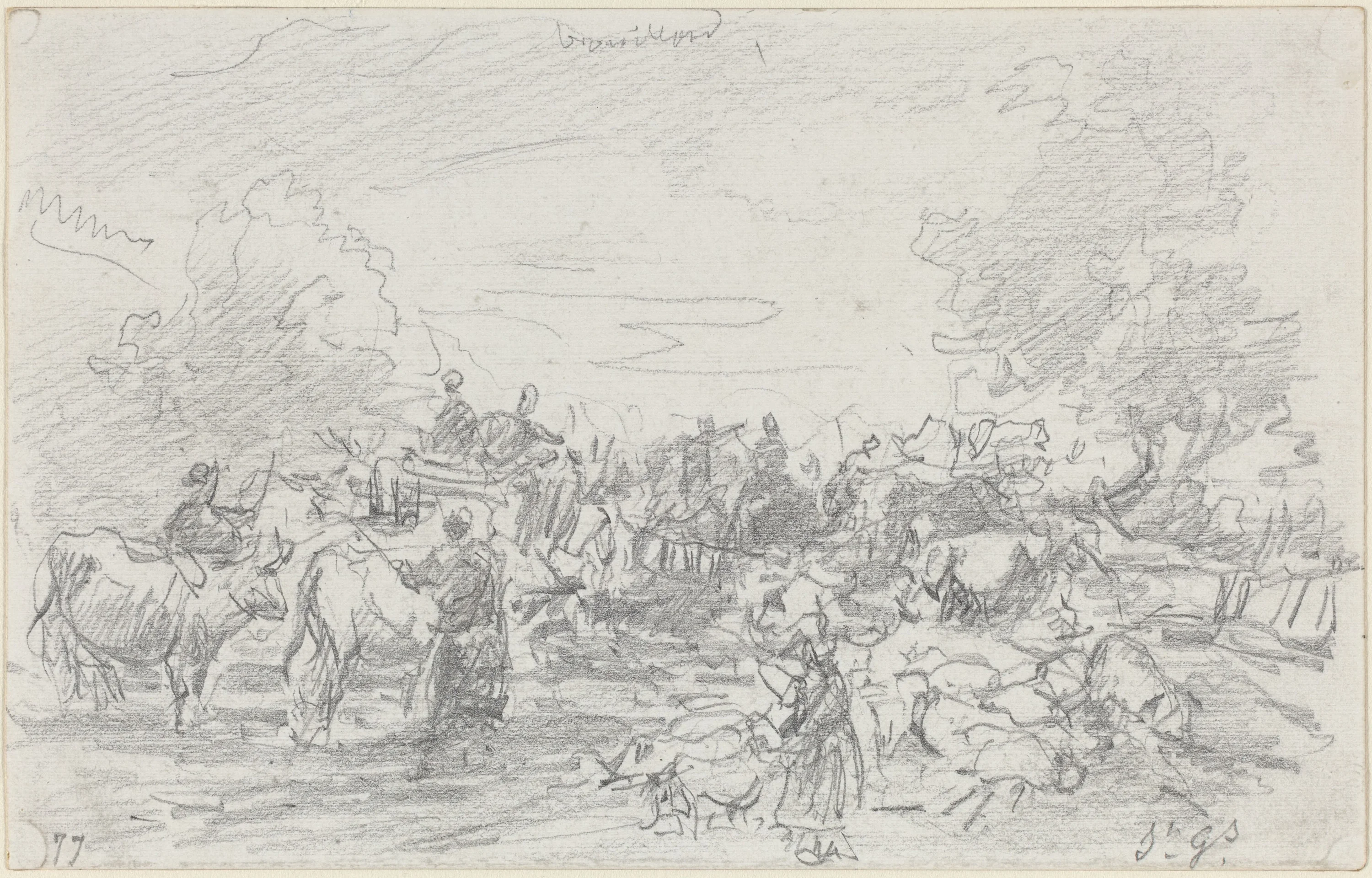 Herds Crossing a Stream, Eugène Boudin