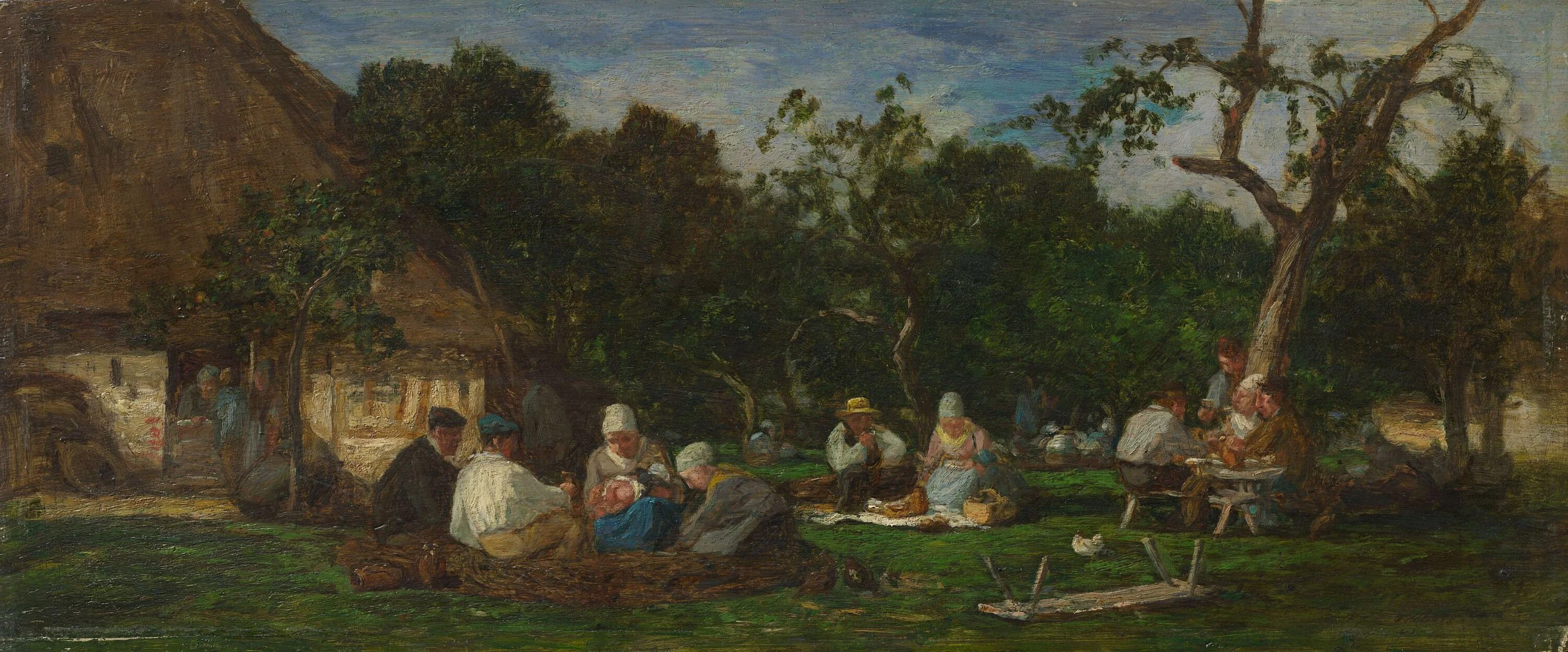 Honfleur: The Saint-Siméon Farm; Seated Figures, Eugène Boudin