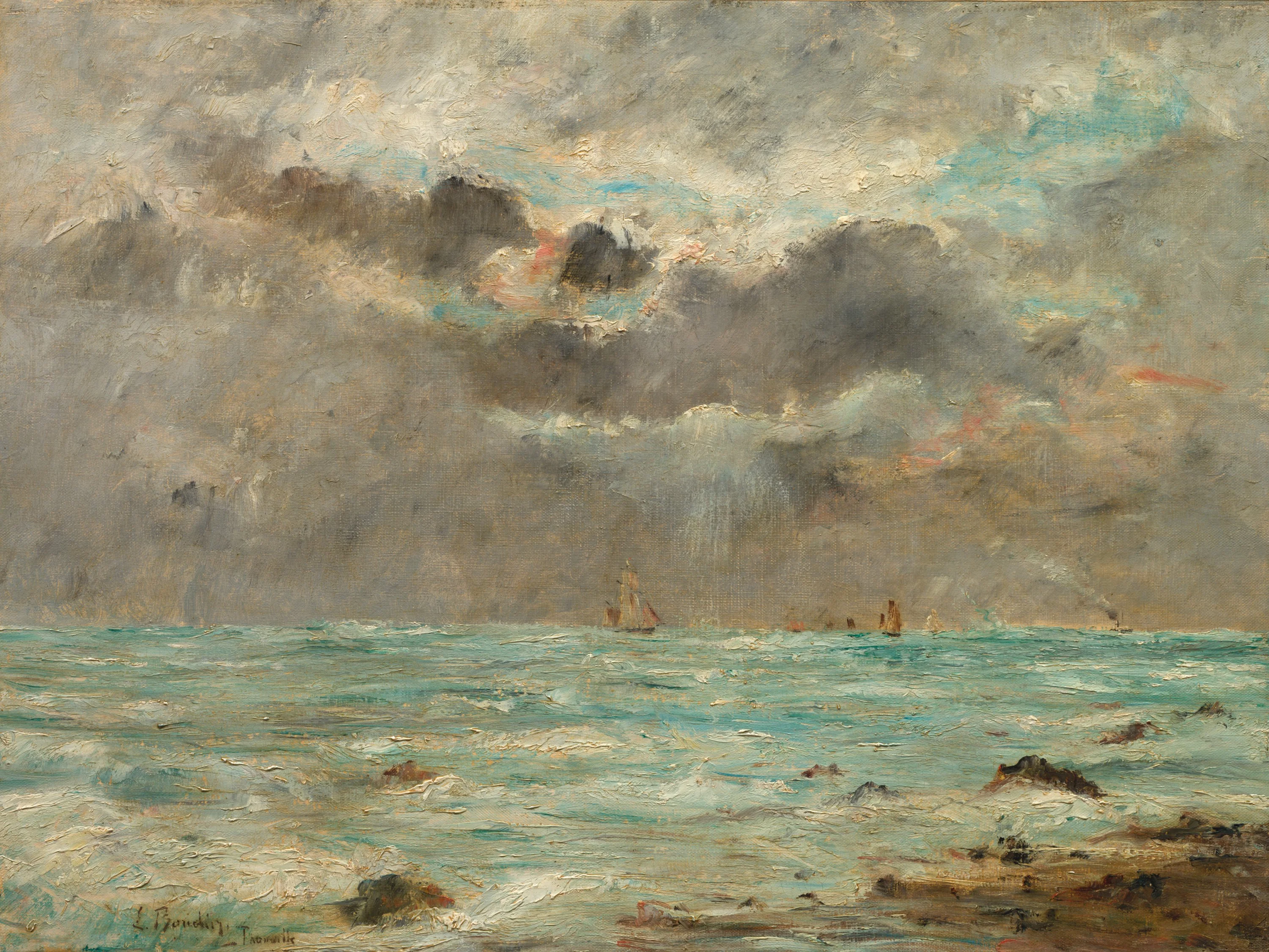 La côte à Trouville, Eugène Boudin