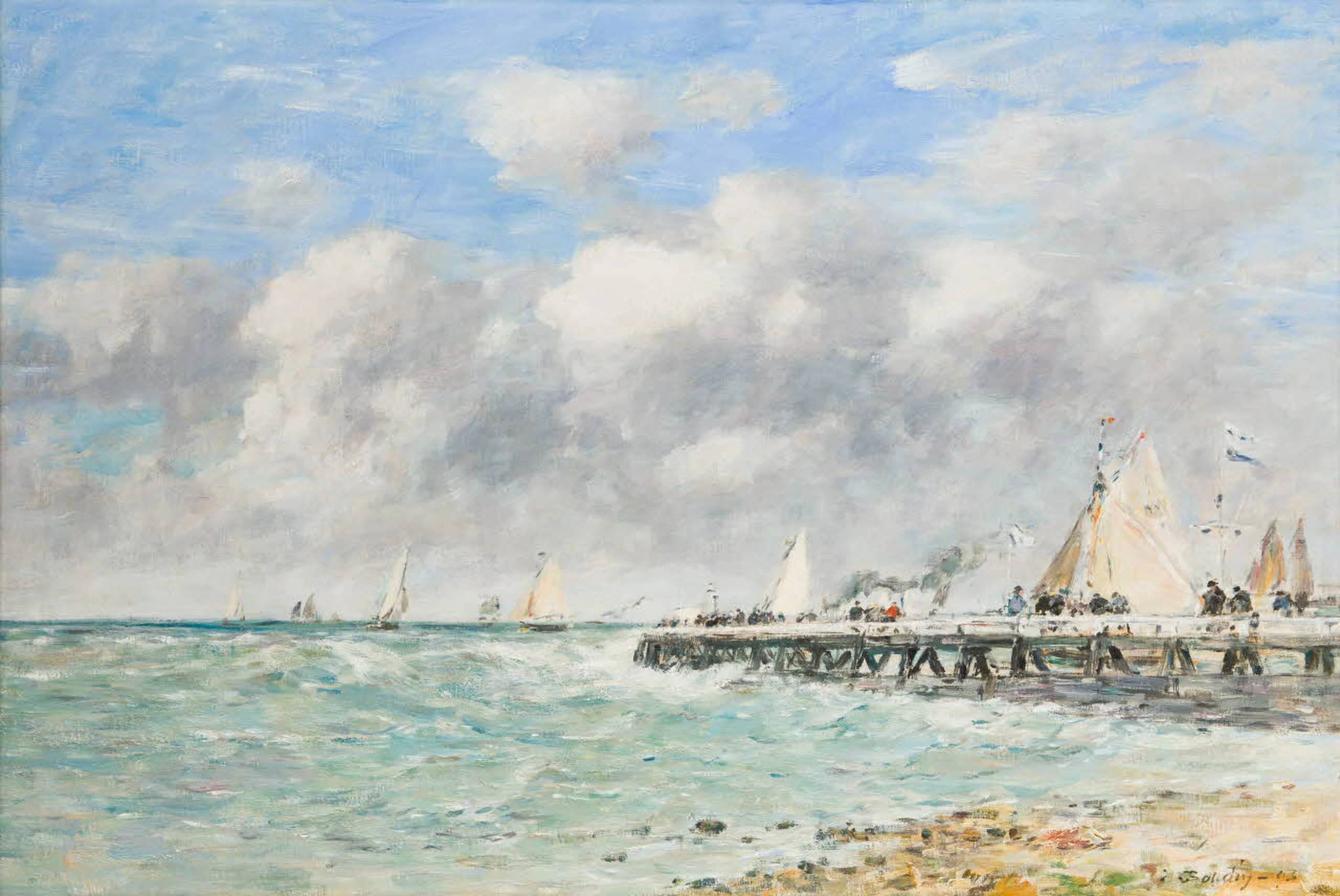 La jetée de Trouville, Eugène Boudin