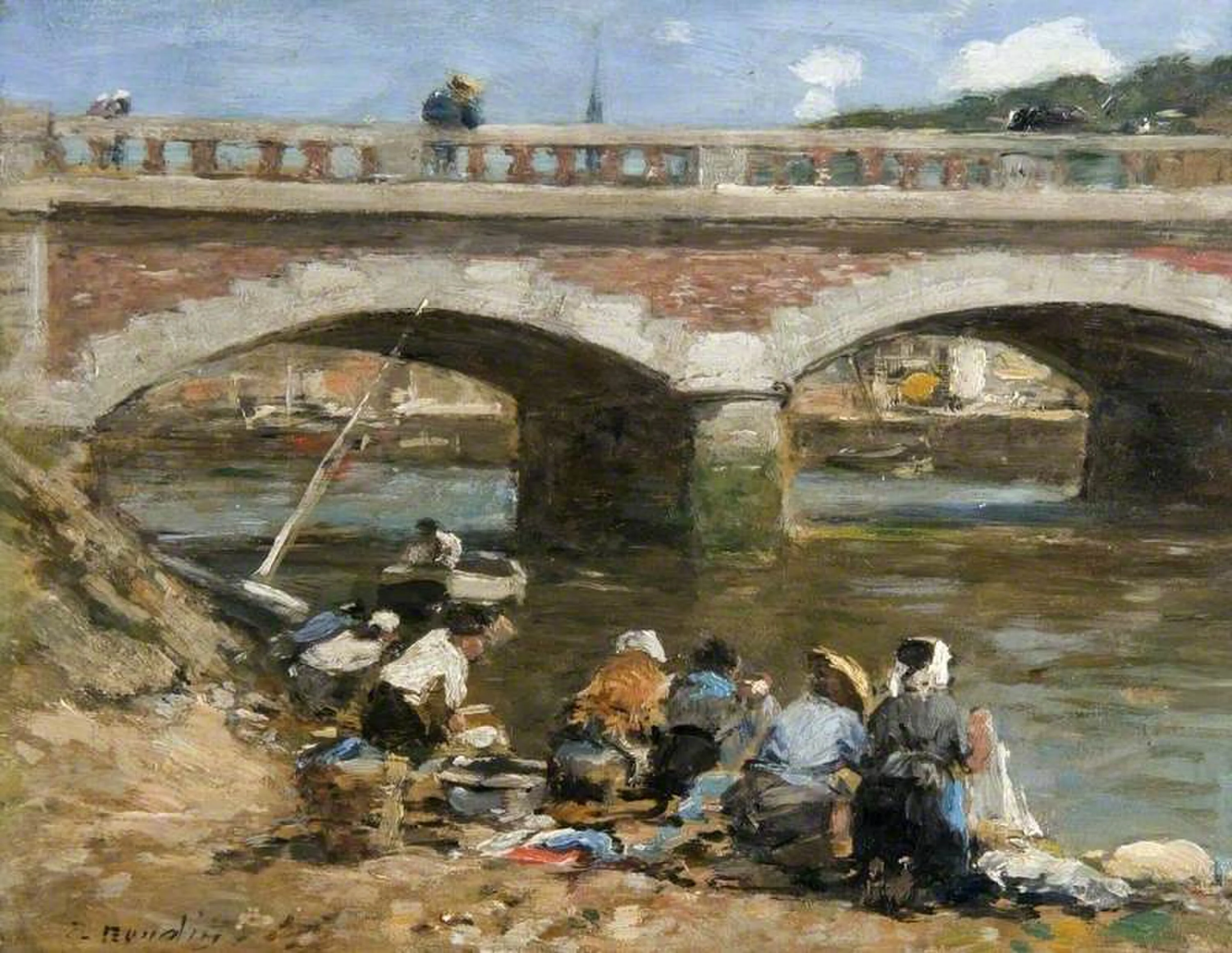 Lavandières sur les bords de la Touques, Eugène Boudin