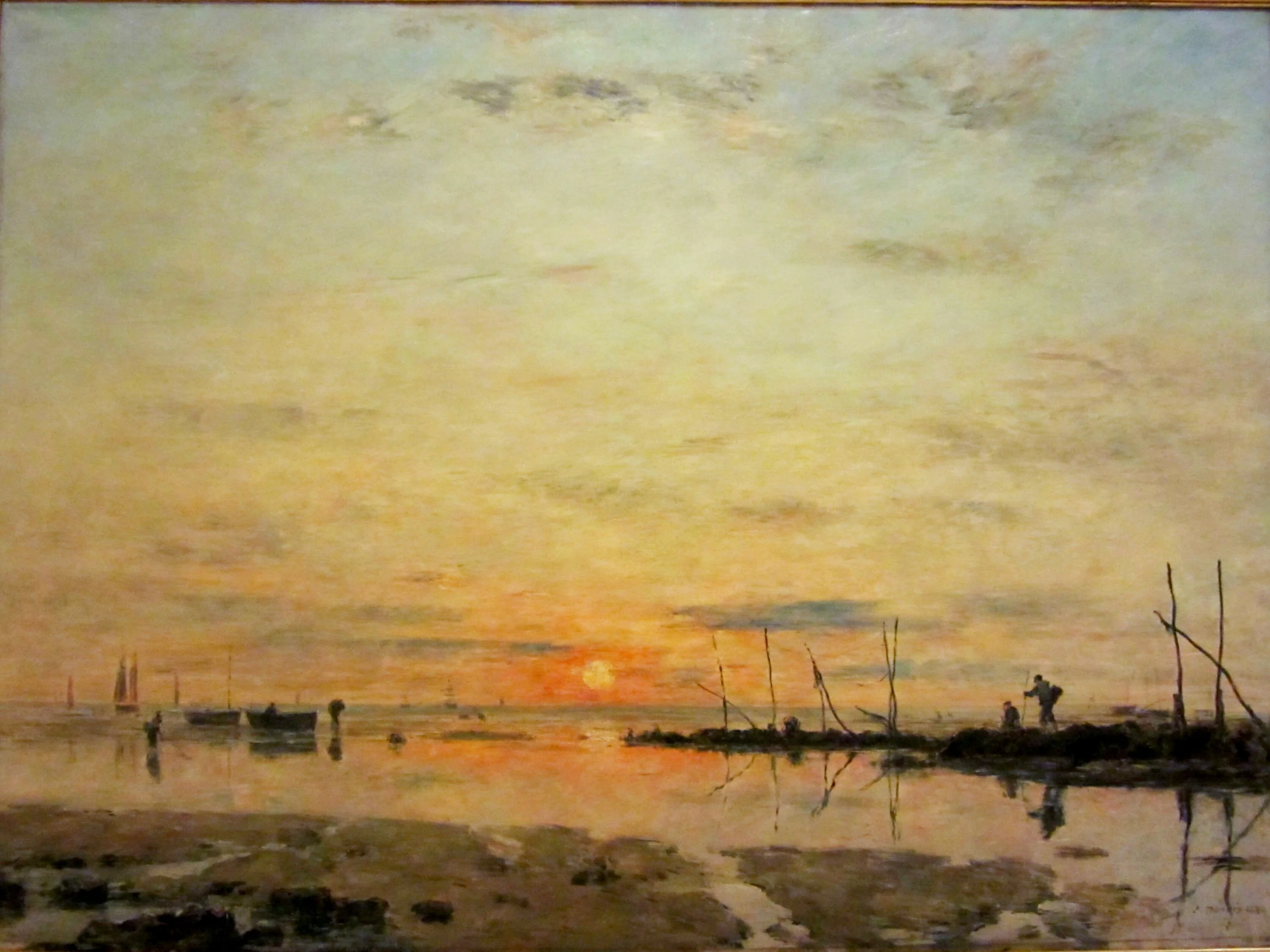 Le Havre. Coucher de soleil à marée basse, Eugène Boudin