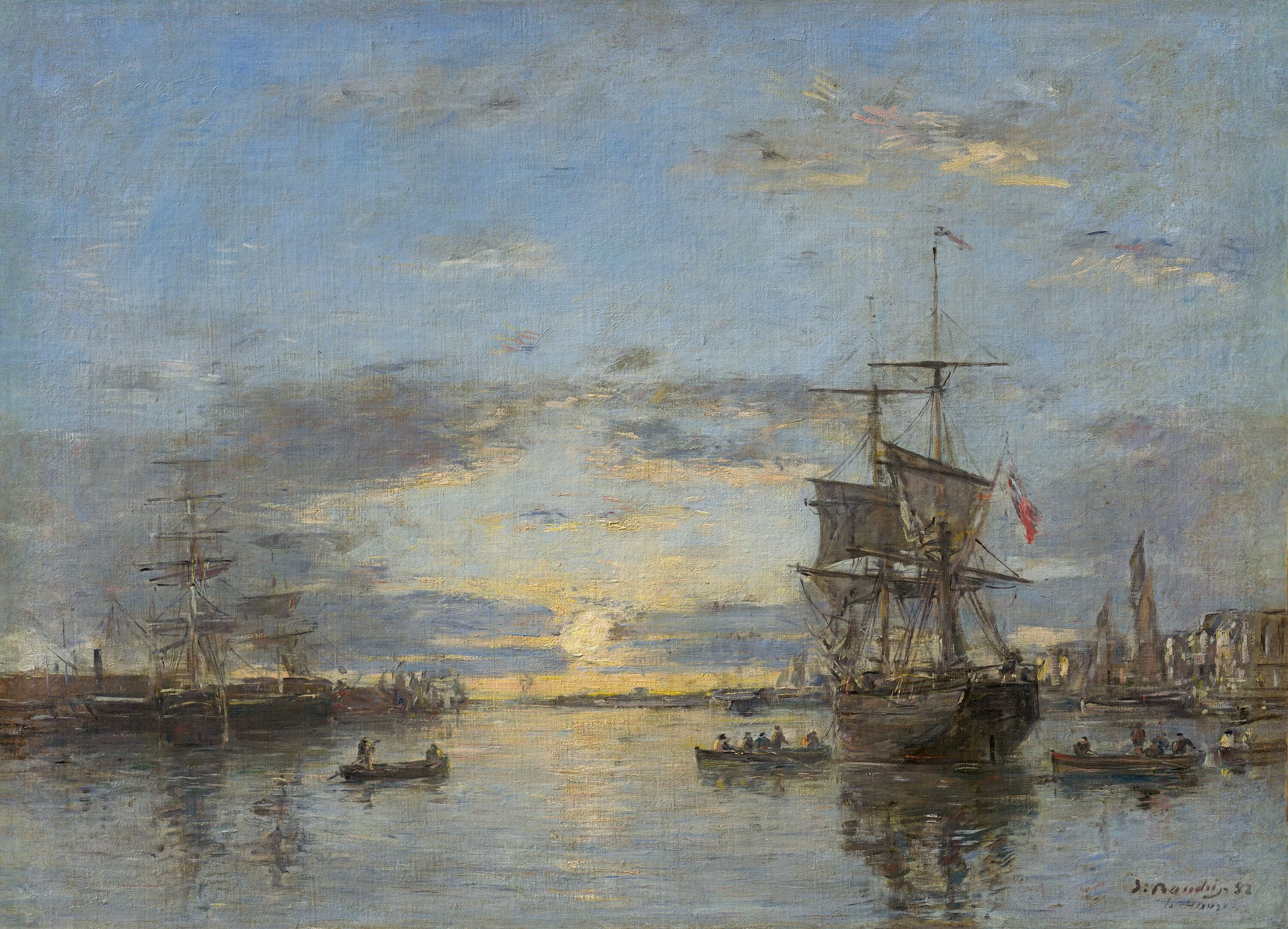 Le Havre: The Outer Harbor at Sunset, Eugène Boudin