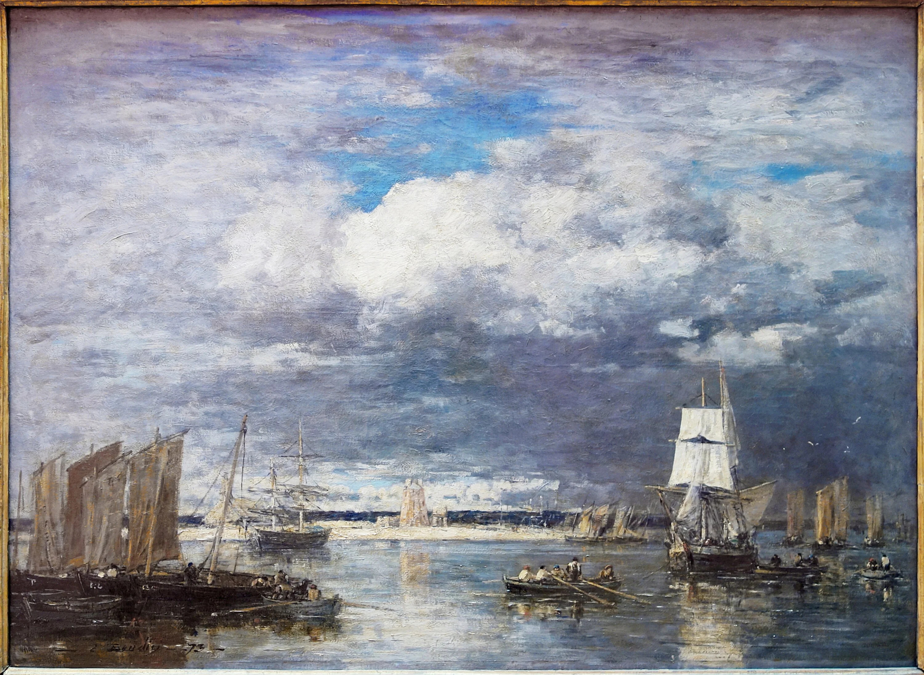 Le port de Camaret par ciel d'orage, Eugène Boudin