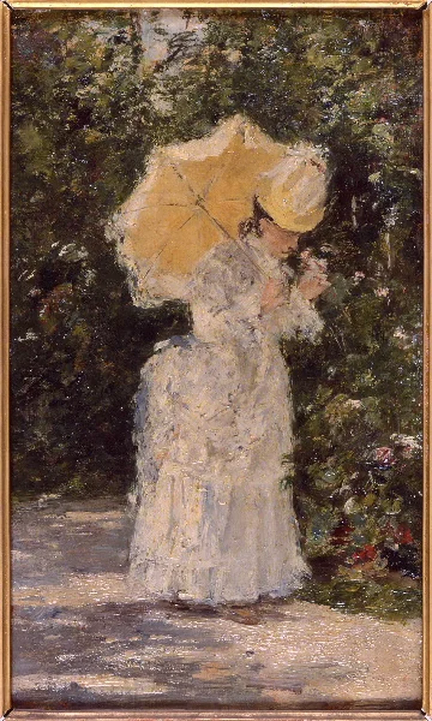 Madame Pécrus dans son jardin, Eugène Boudin