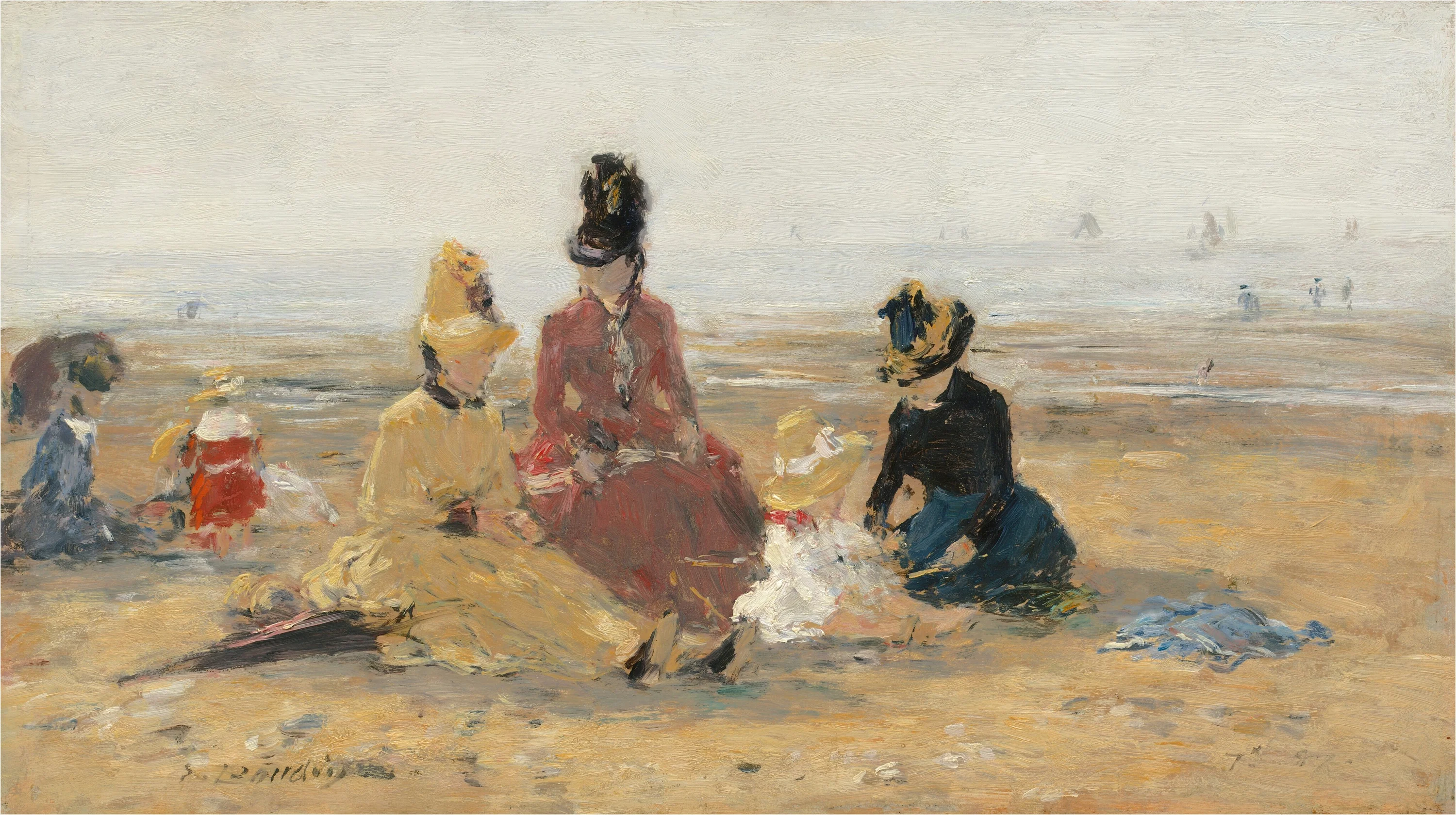 On the Beach, Trouville, Eugène Boudin