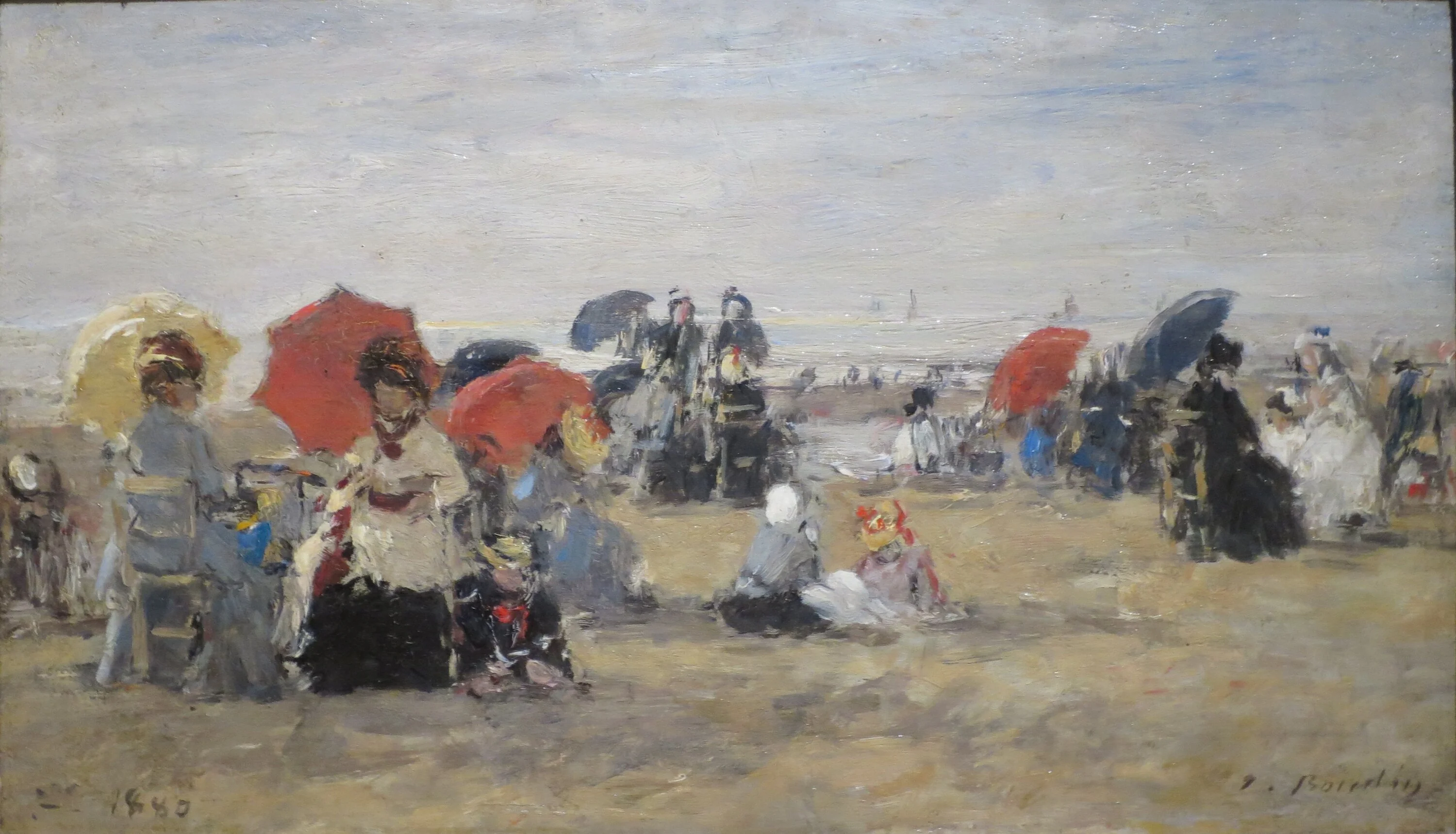 Plage à Trouville, Eugène Boudin