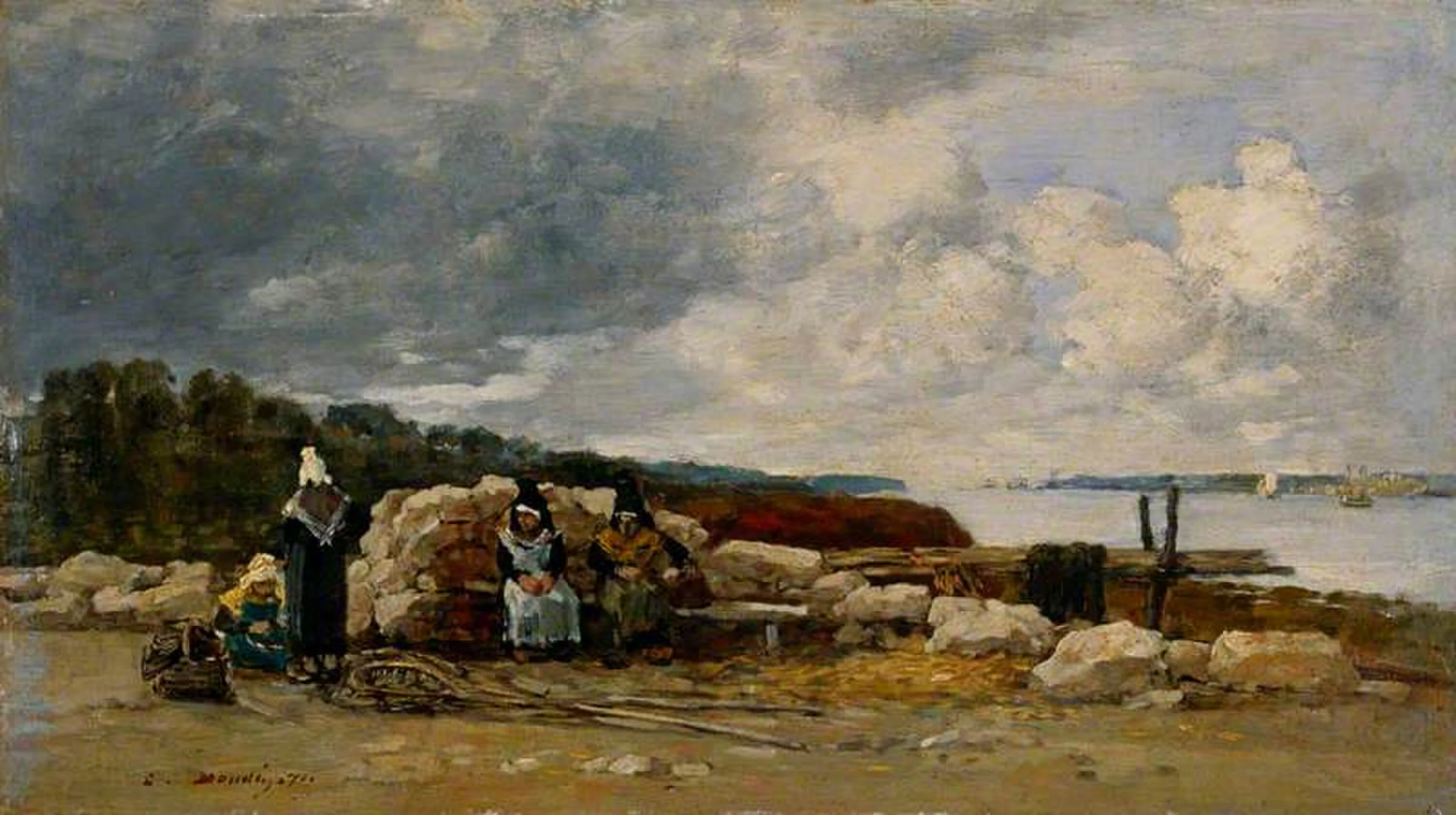 Plougastel: Shrimp Fisherwomen, Eugène Boudin
