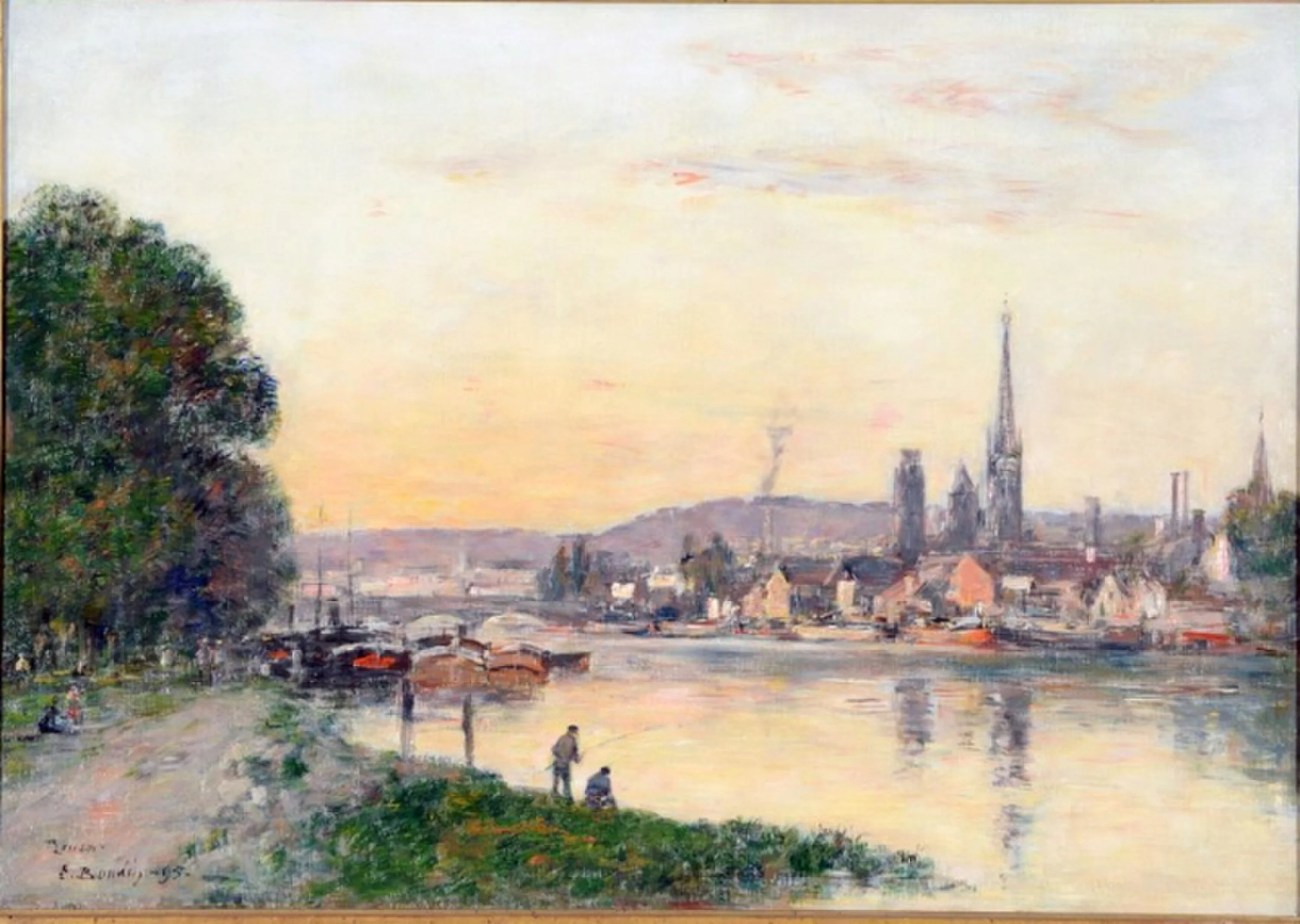 Rouen, vue prise du Cours-la-Reine, Eugène Boudin
