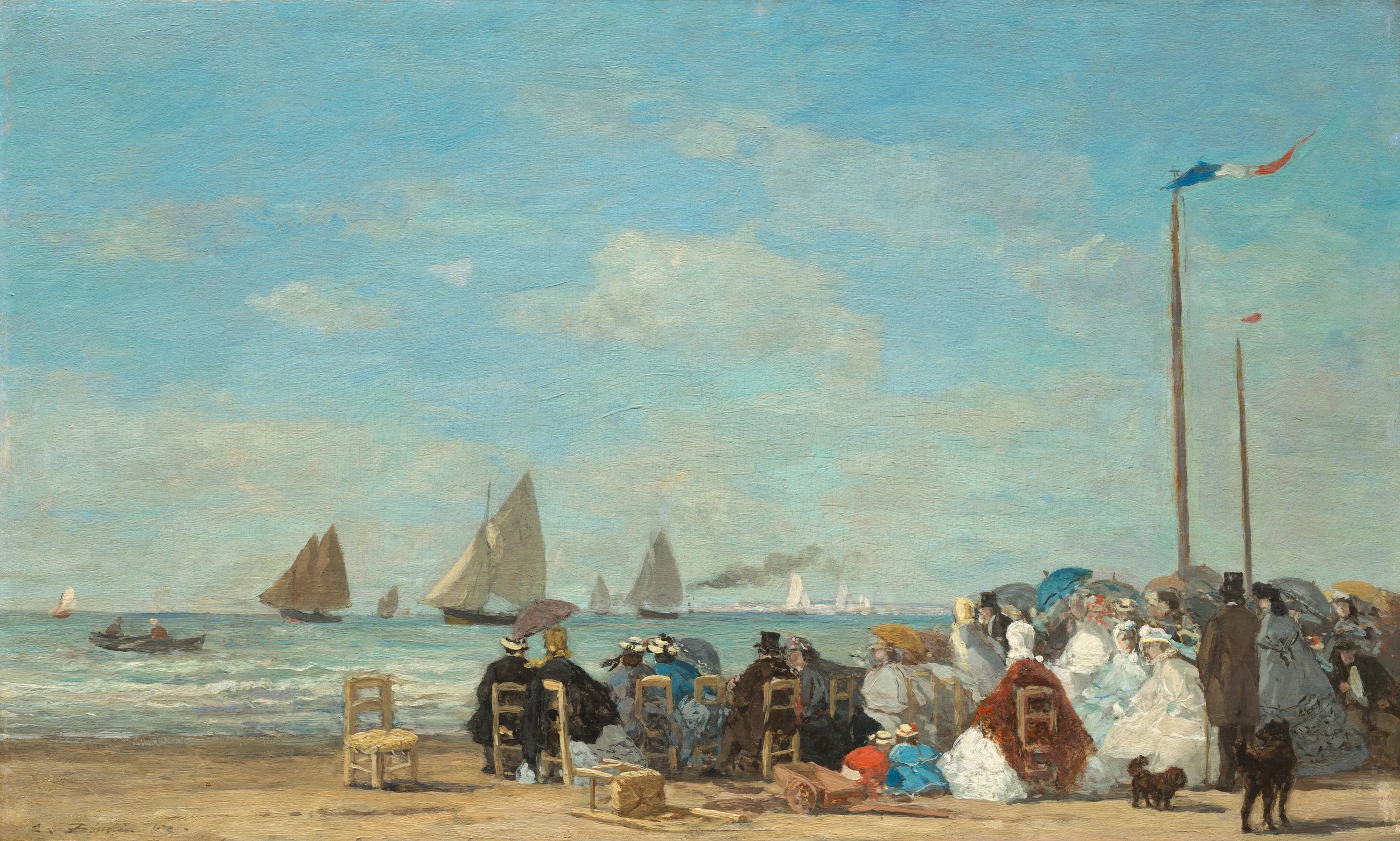 Scène de plage à Trouville, Eugène Boudin