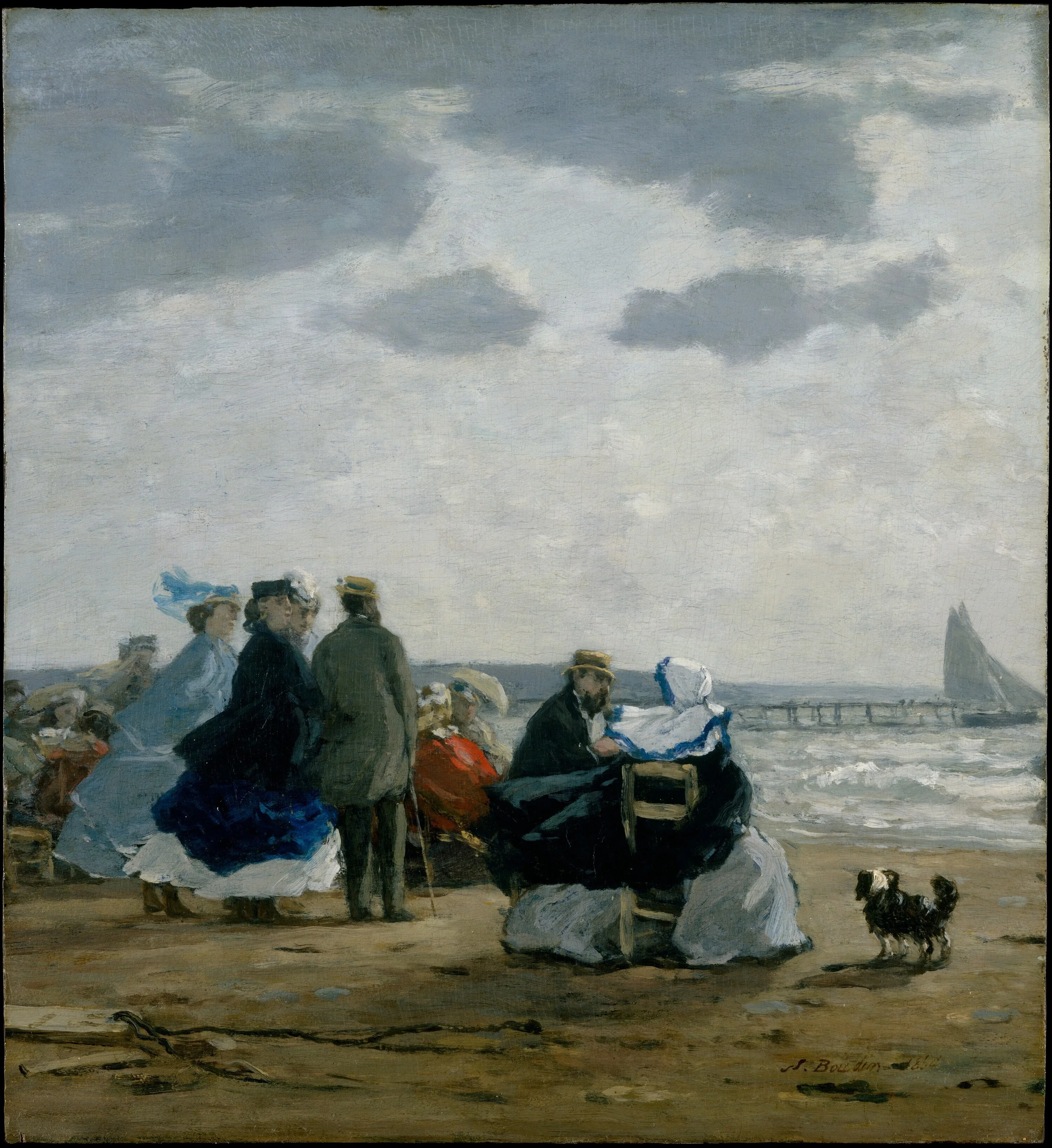 Sur la plage, Dieppe, Eugène Boudin