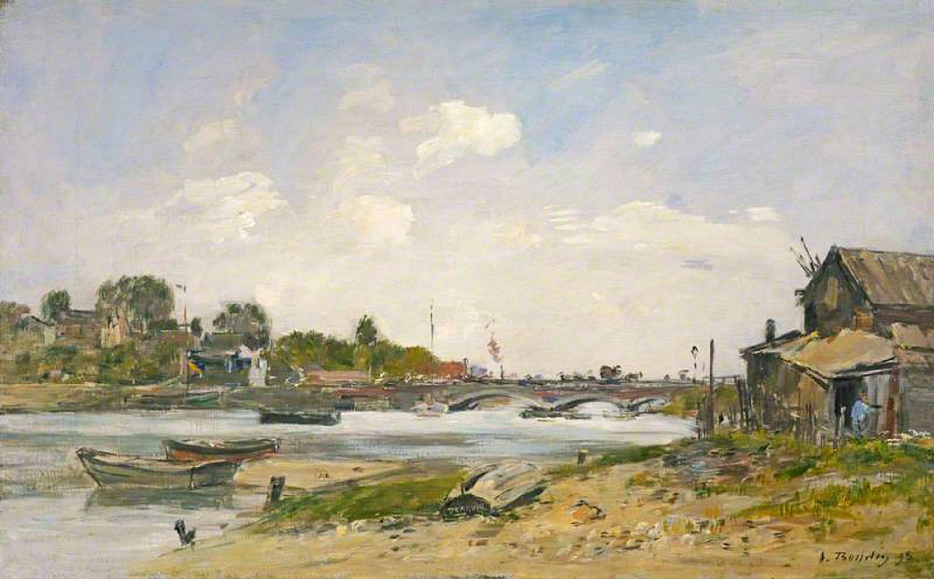 The Bridge over the Touques at Deauville, Eugène Boudin