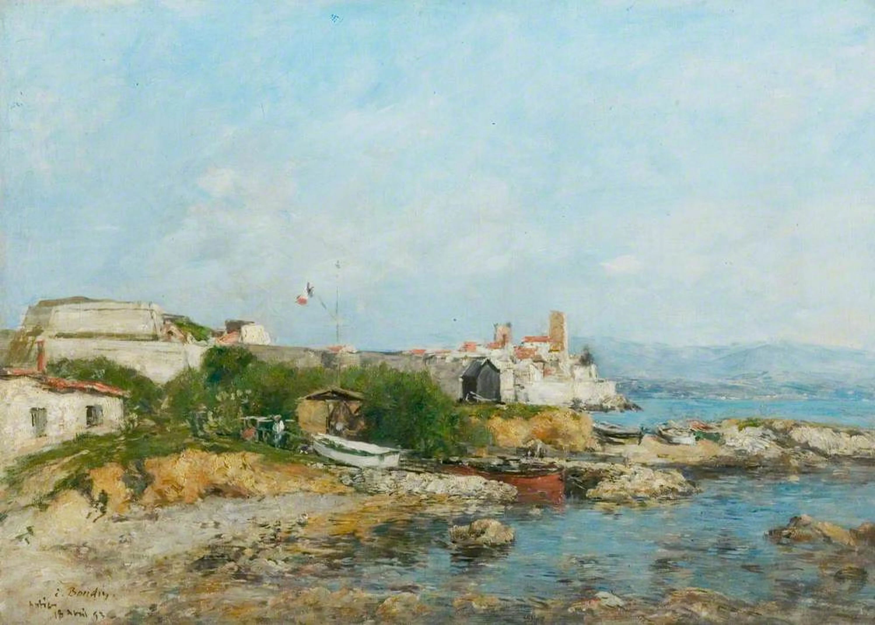 The Fortifications at Antibes, Eugène Boudin