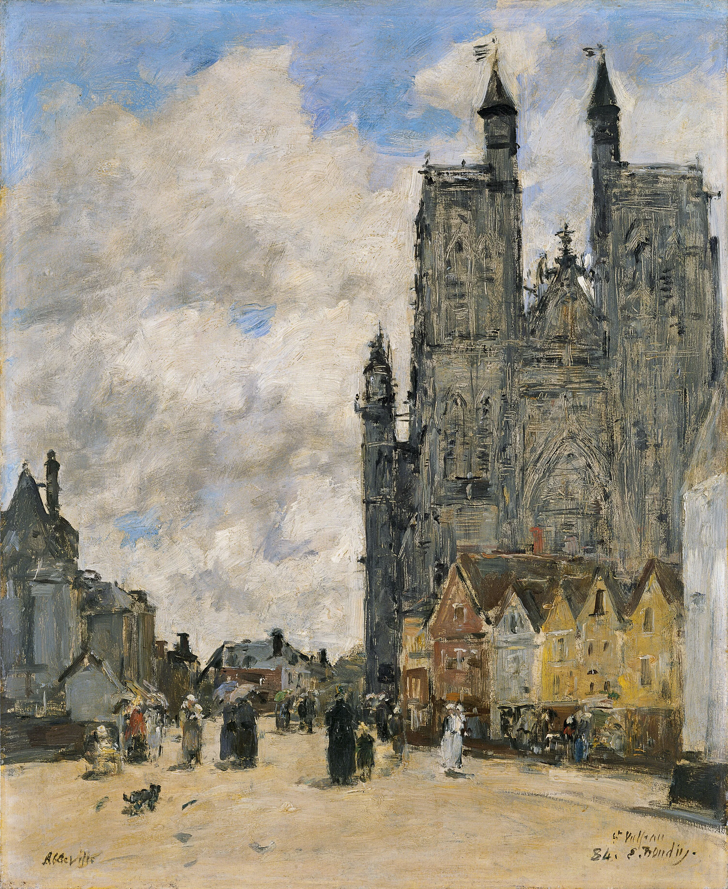 The Square of the Church of Saint Vulfran in Abbeville, Eugène Boudin