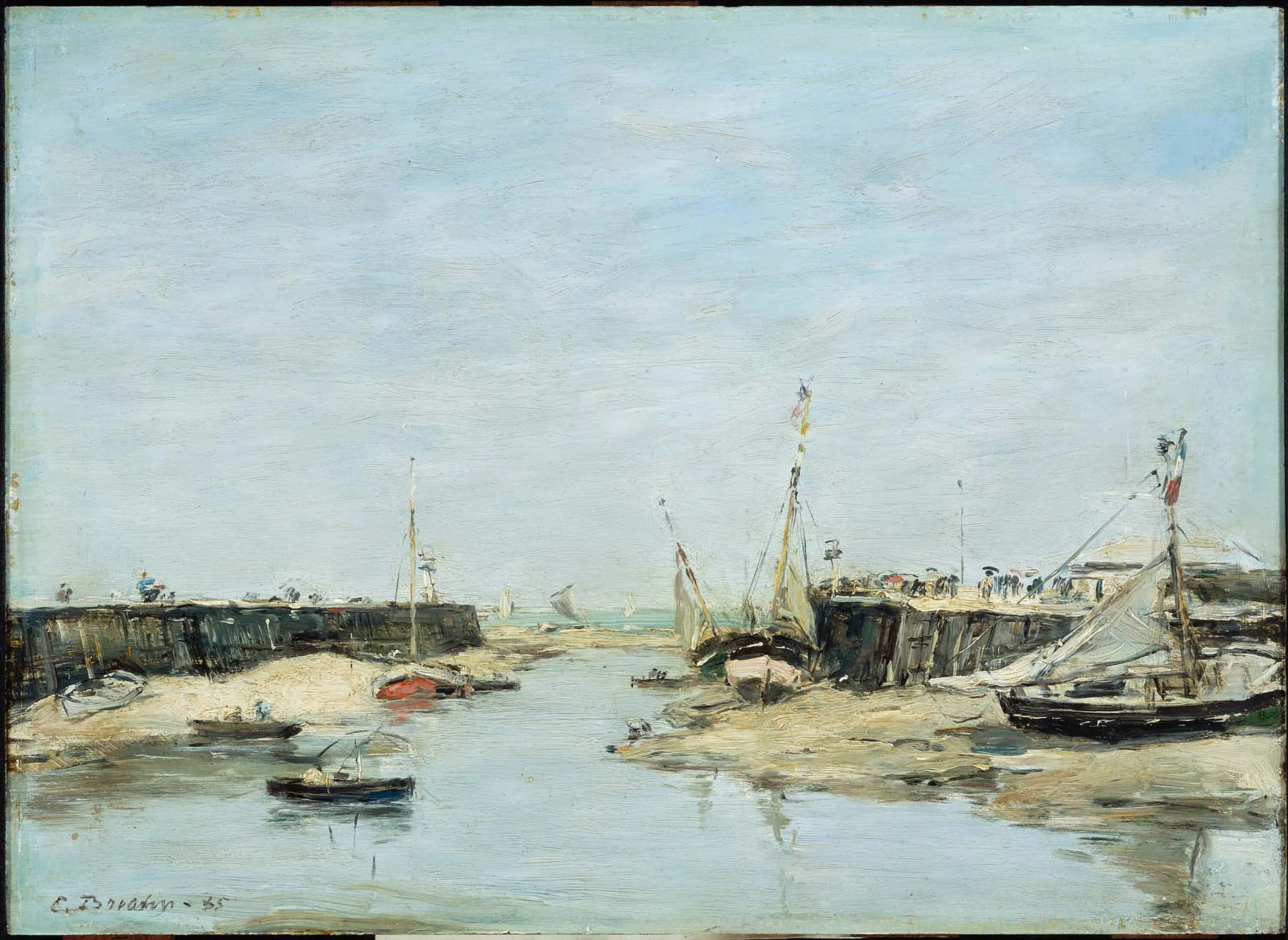 Trouville Les Jetees a Maree Basse, Eugène Boudin