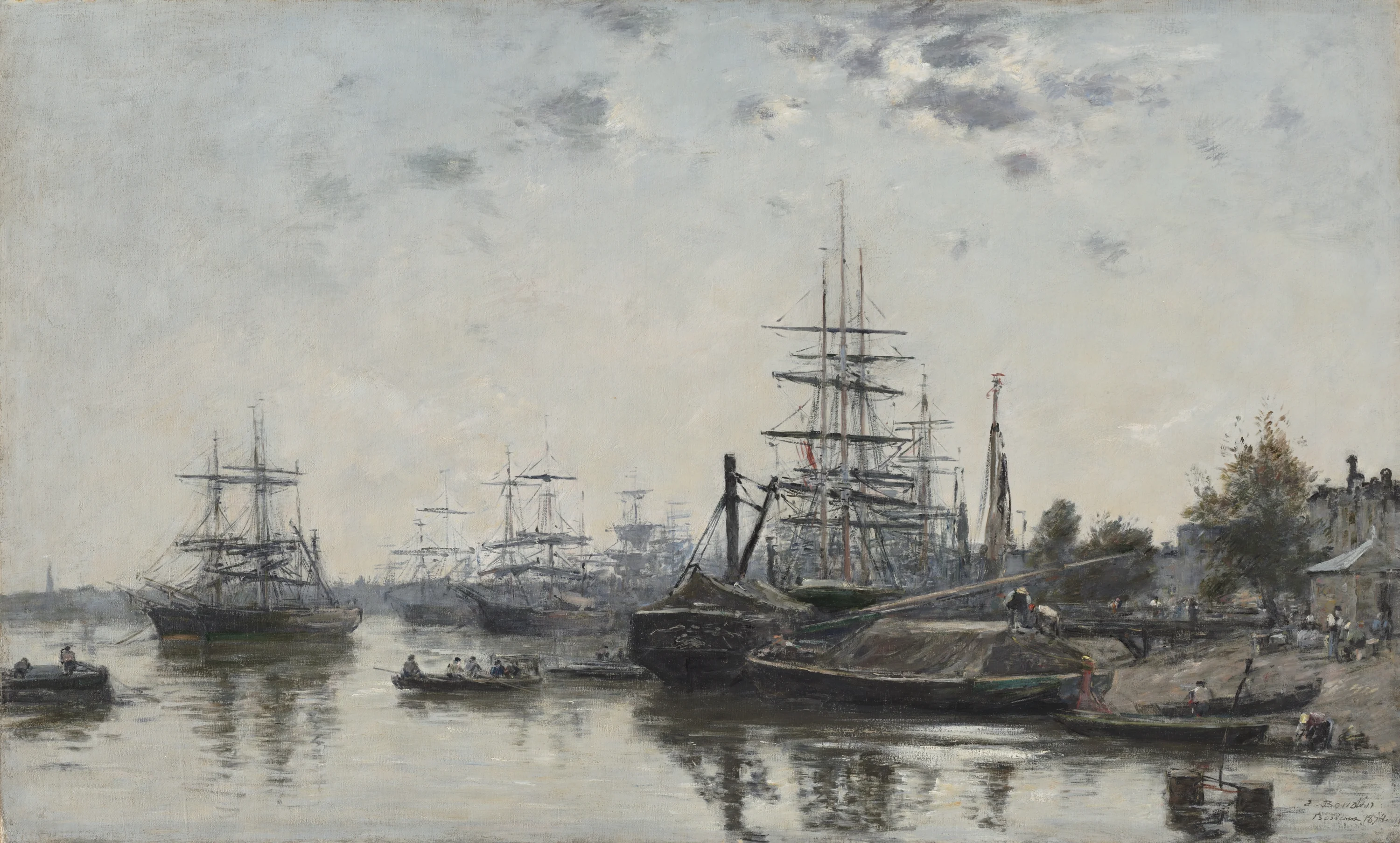 Vue de Bordeaux, du quai des Chartrons, Eugène Boudin