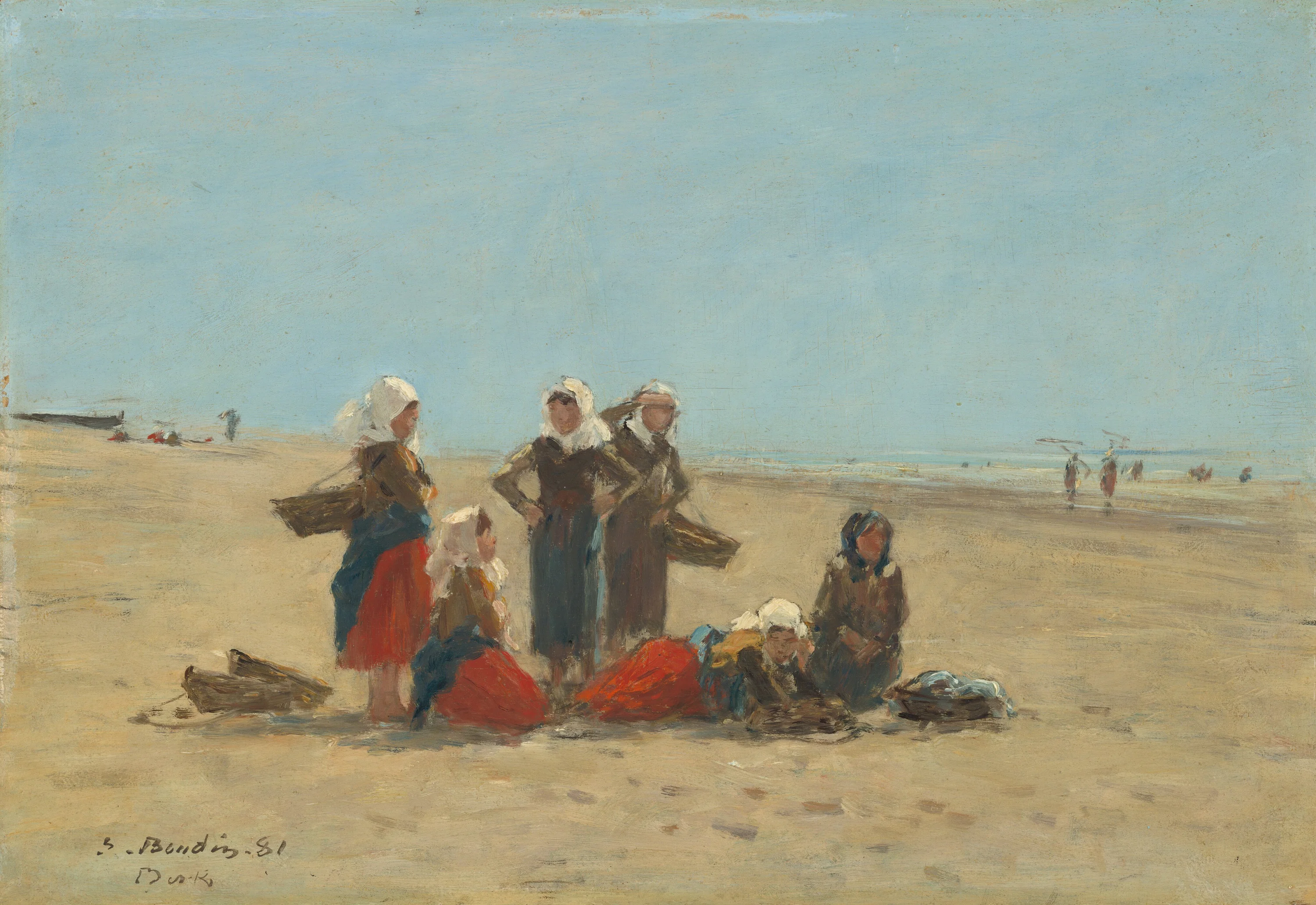 Women on the Beach at Berck, Eugène Boudin