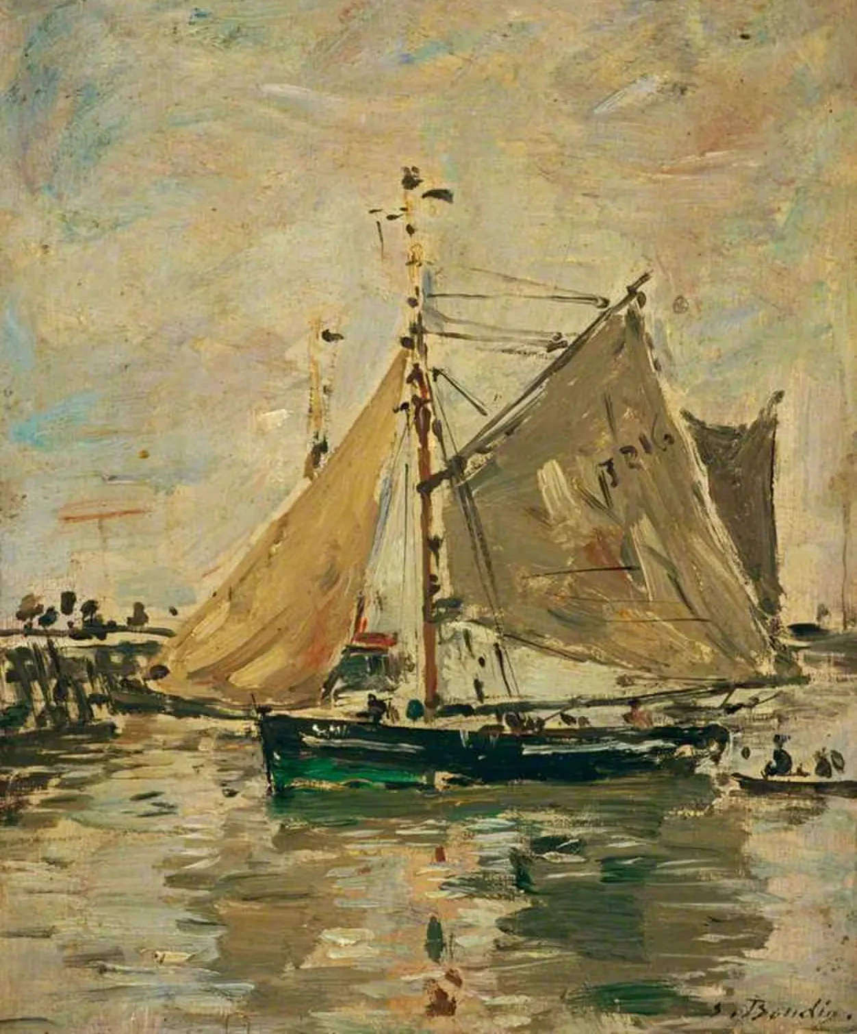 Un bateau de pêche, Trouville, Eugène Boudin