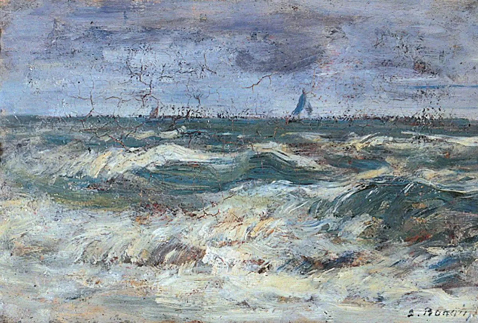 A Heavy Sea, Eugène Boudin