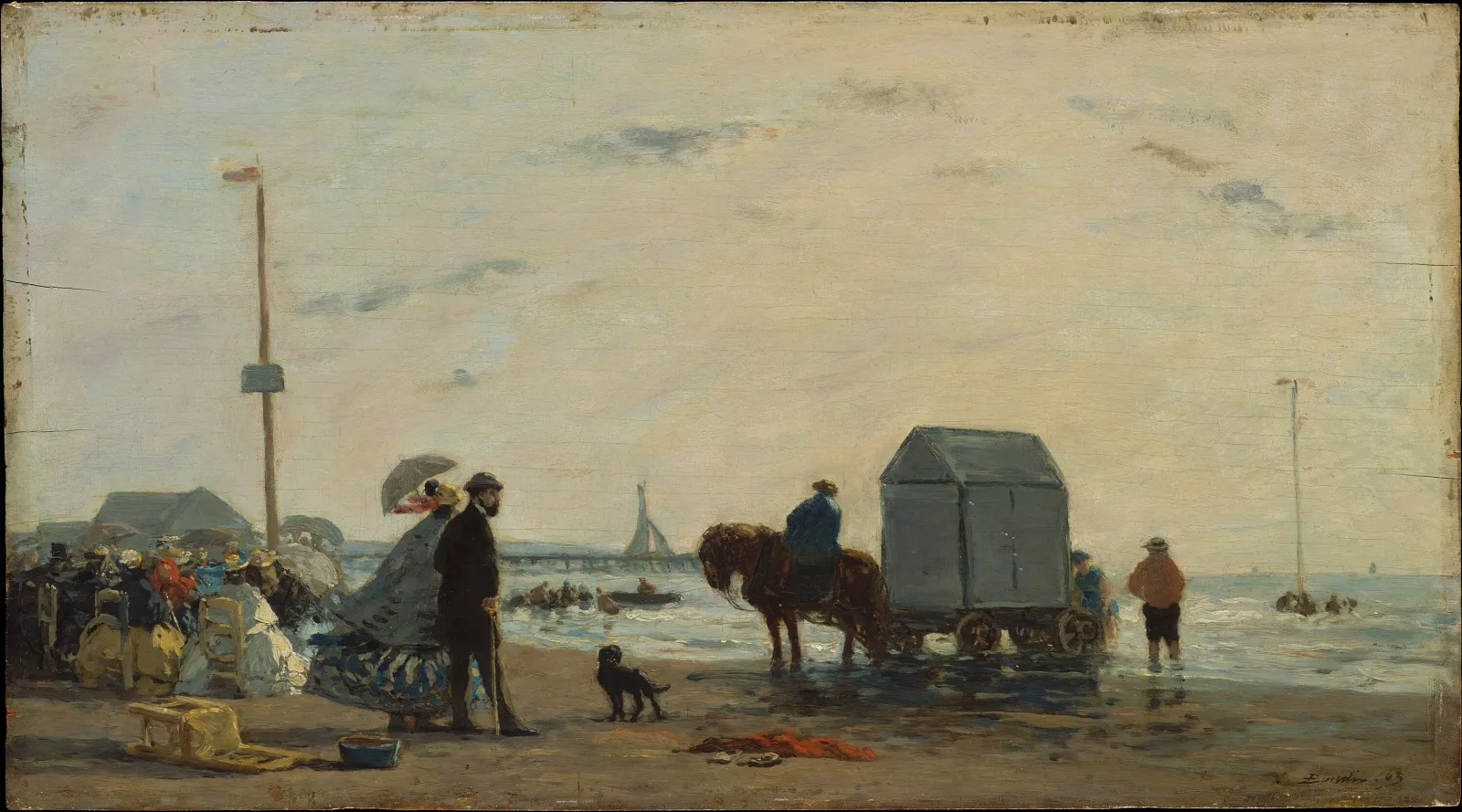 A la plage à Trouville, Eugène Boudin