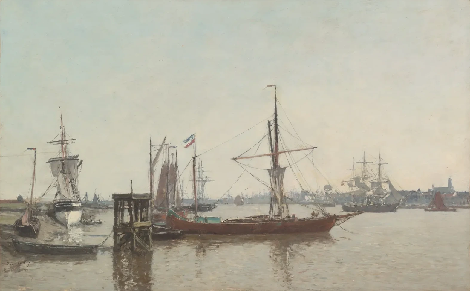 Antwerp: View of the Port from the Tête de Flandres, Eugène Boudin
